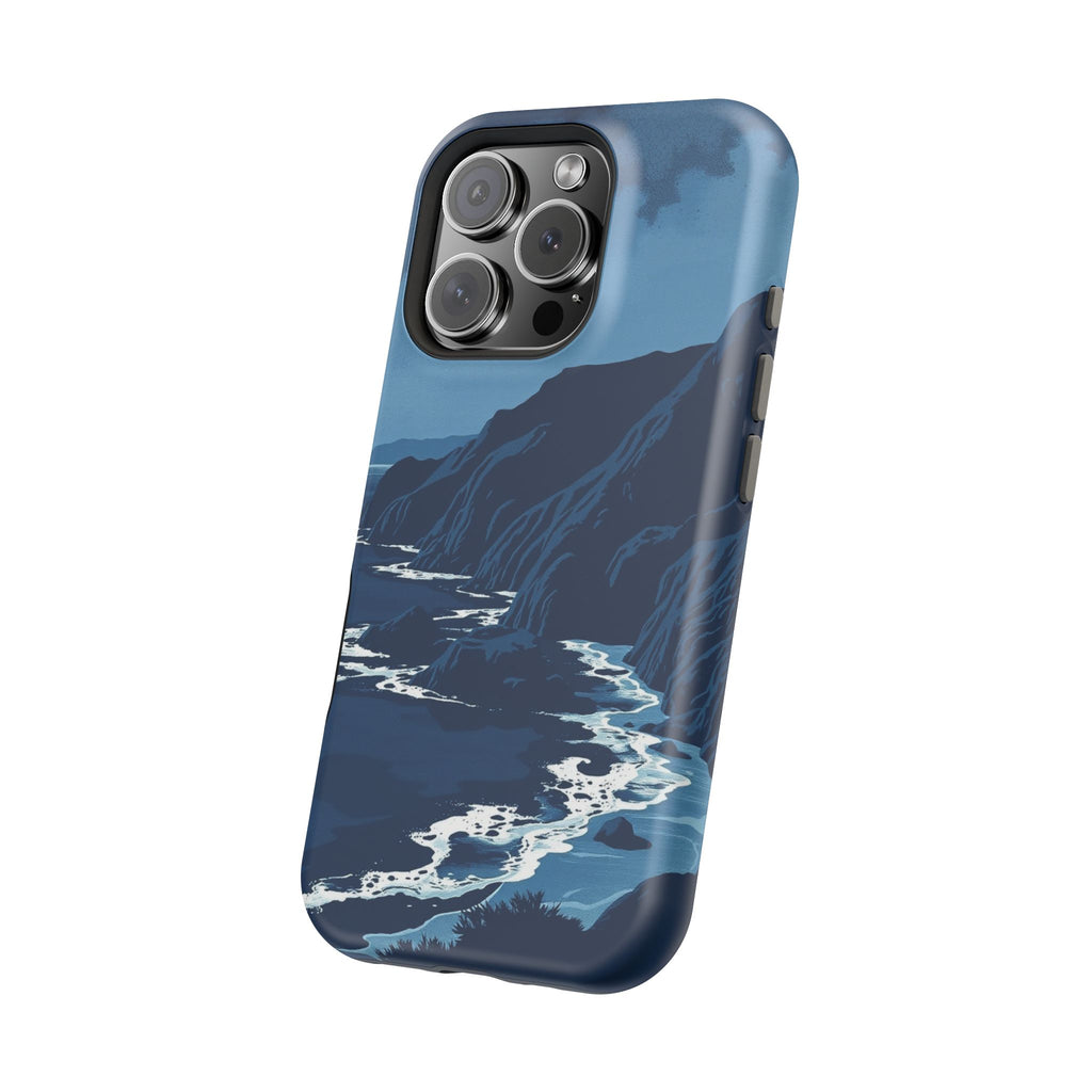 iPhone Midnight Blue And Silver Hibiscus Coast Carry Case Slim Snap Case · iPhon
