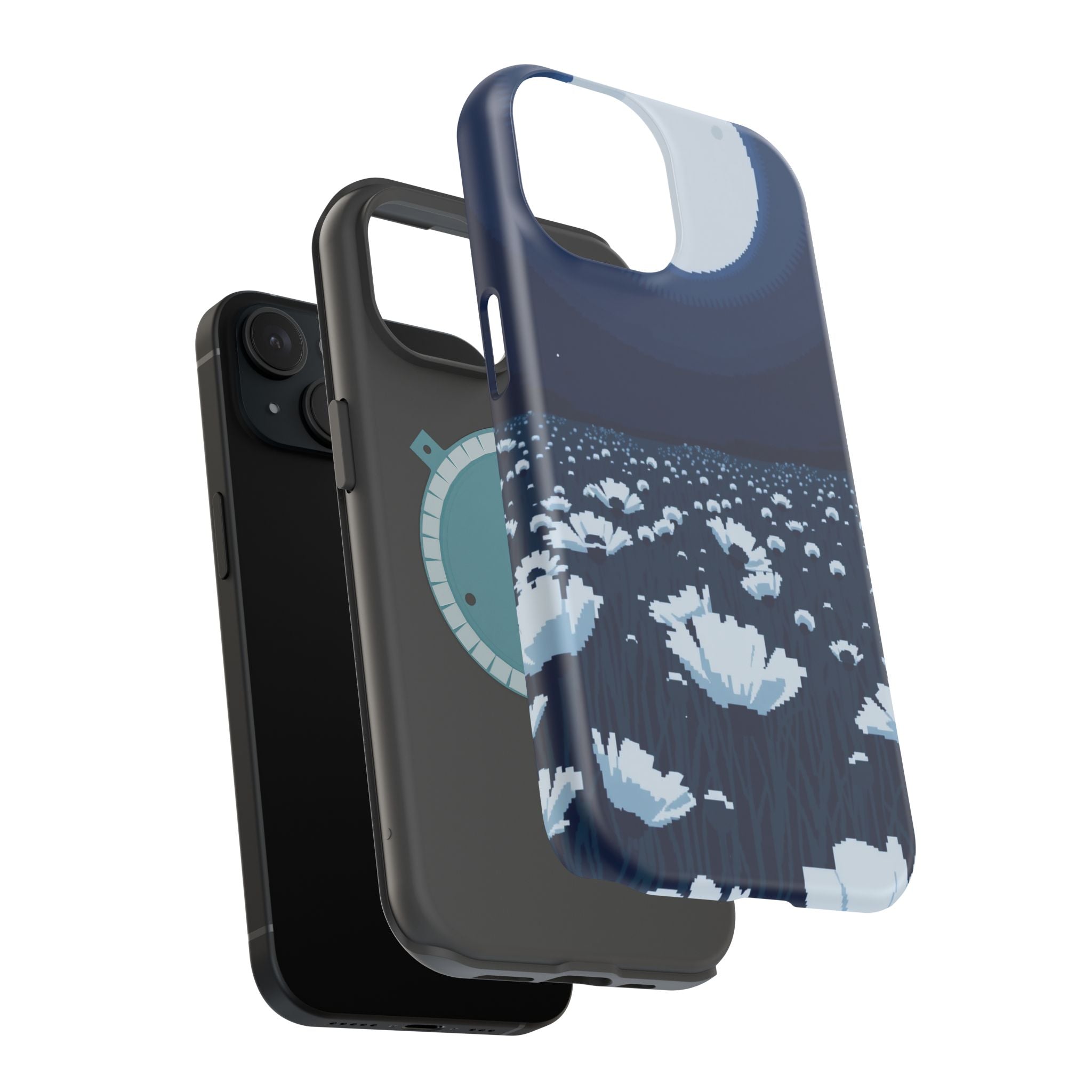 iPhone Poppy Field Pixel Art -Bit Bold Modern Everyday Snap Case · iPhone Case