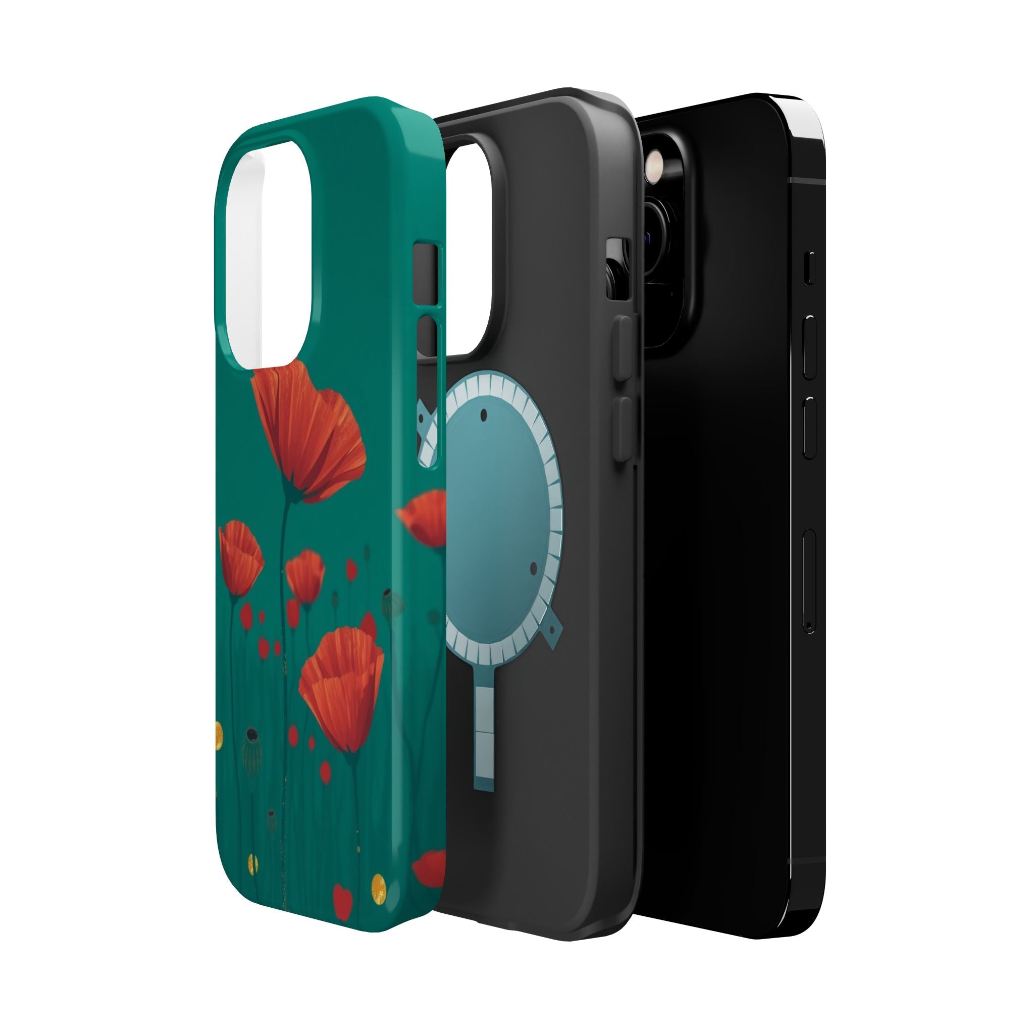 iPhone Earthy Poppy Field Design Bold Modern Everyday Snap Case · iPhone Case