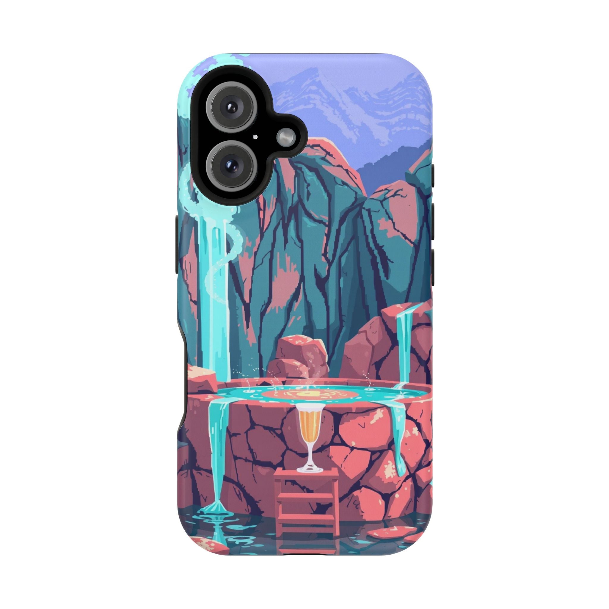 iPhone Hot Spring Steam Electric Art Slim Everyday Designer Case · iPhone Case