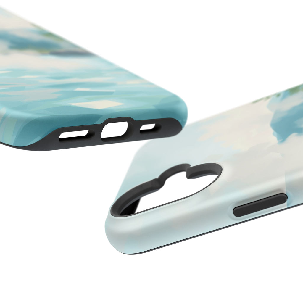 iPhone Mint And Blush Hot Spring Steam Slim Everyday Designer Case · iPhone Case