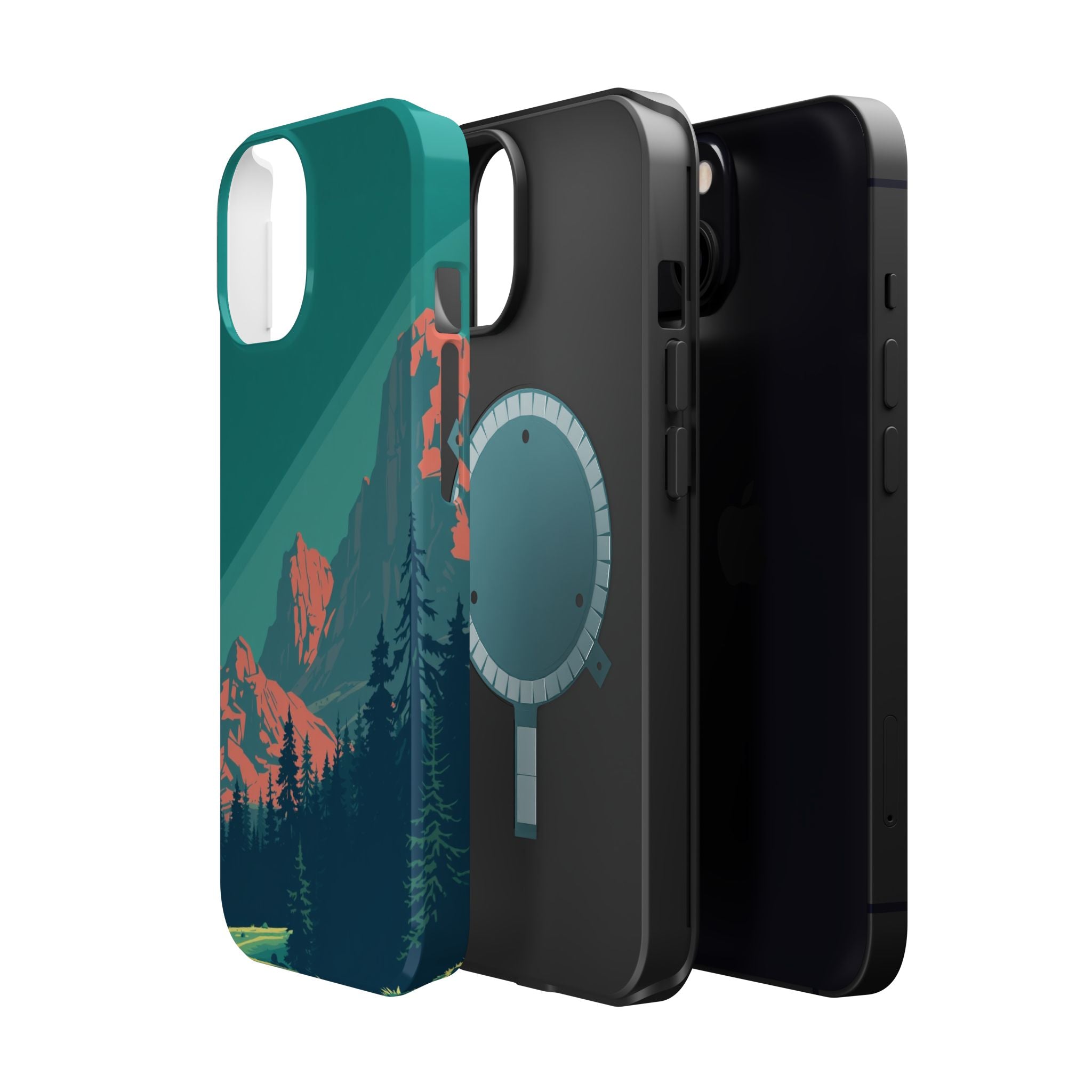 iPhone Pine Ridge Pixel Art -Bit Bold Modern Everyday Snap Case · iPhone Case