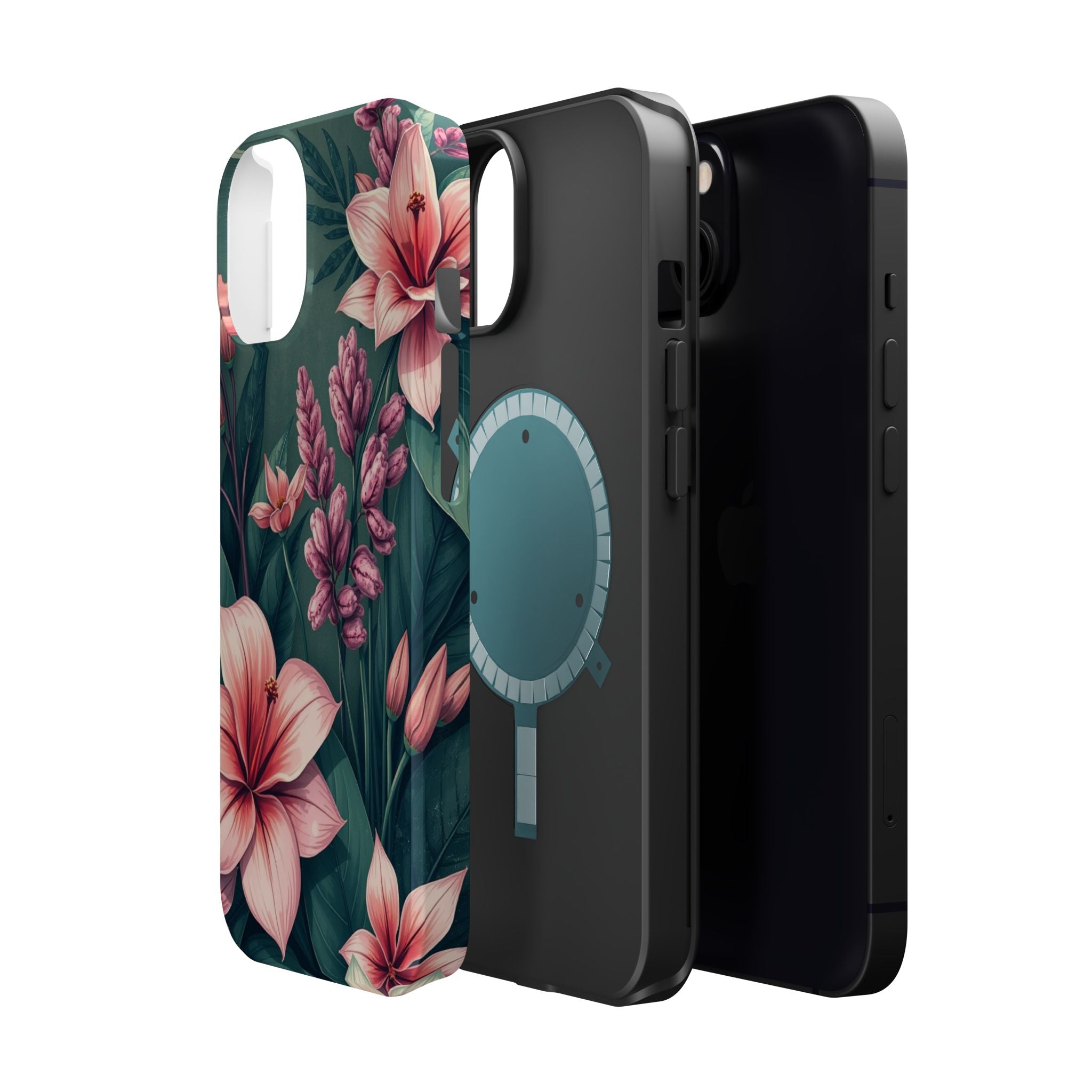 iPhone Mint And Blush Jungle Floral Slim Everyday Designer Case · iPhone Case