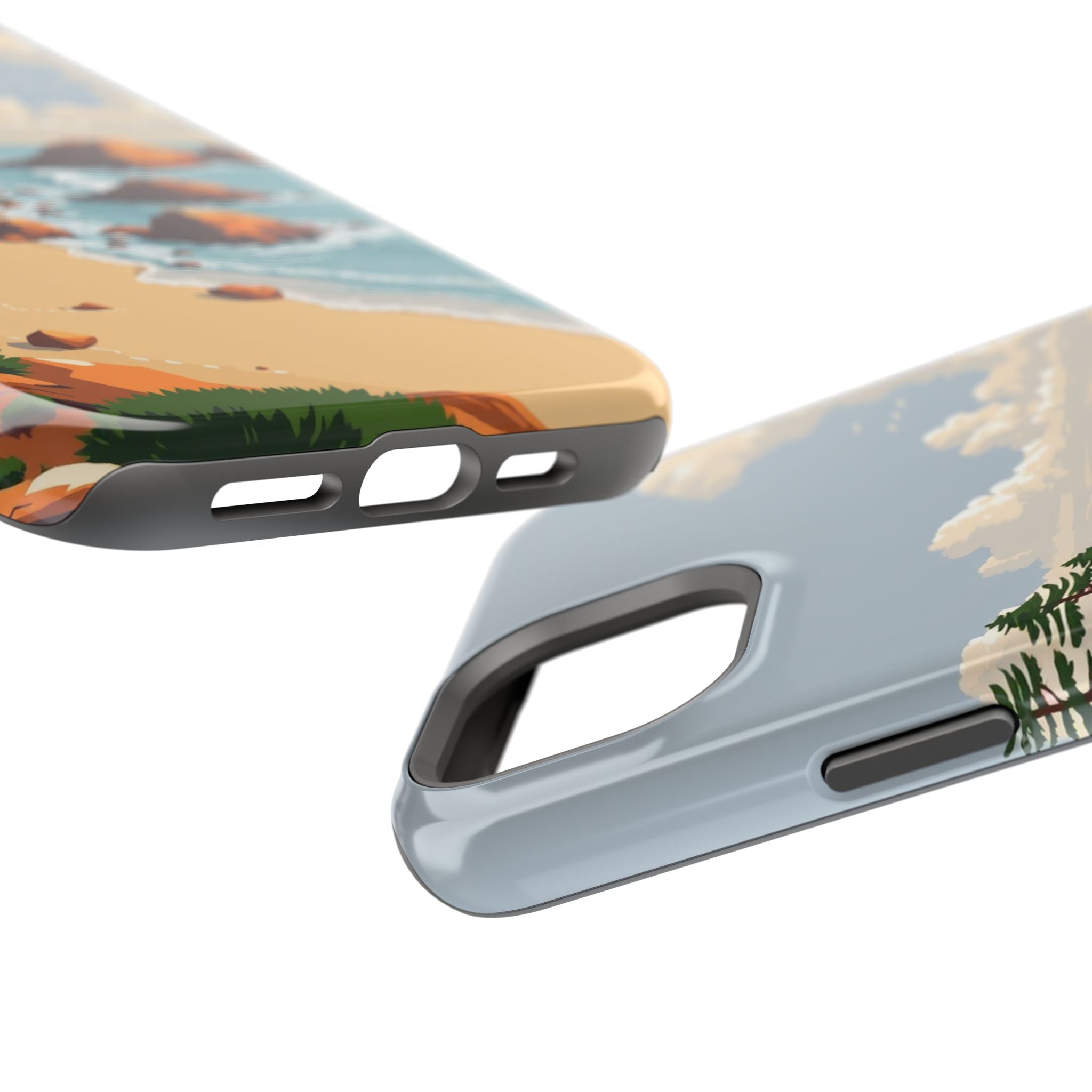 iPhone Mustard And Rust Pebble Beach Slim Everyday Designer Case · iPhone Case