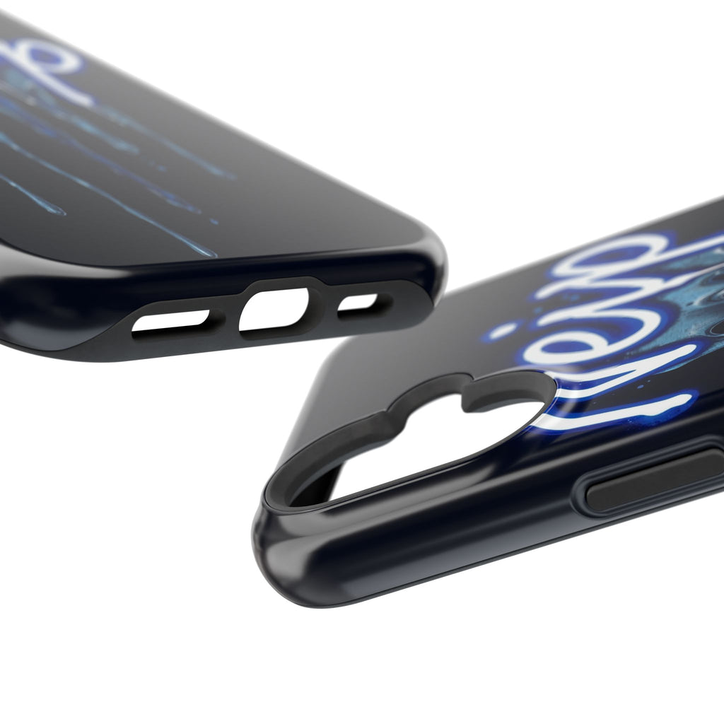 iPhone Midnight Blue And Silver Neon Drip Slim iPhone Everyday Designer · iPhone