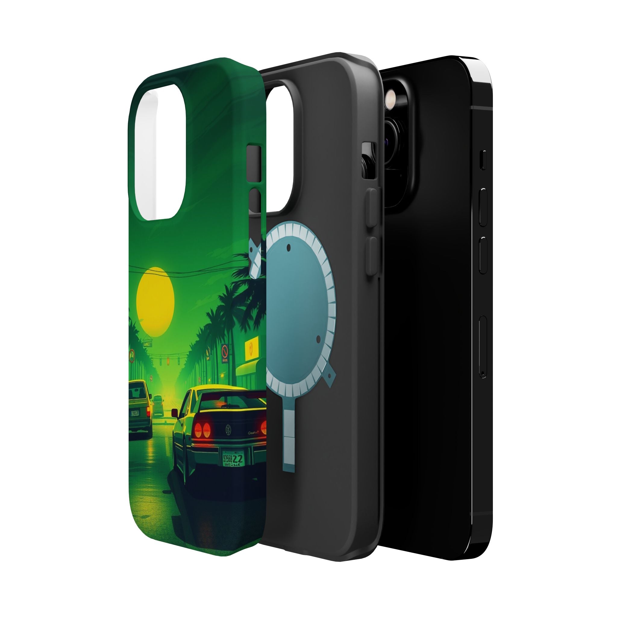 iPhone Dreamy Sunset Drive 80s Design Slim Everyday Designer Case · iPhone Case