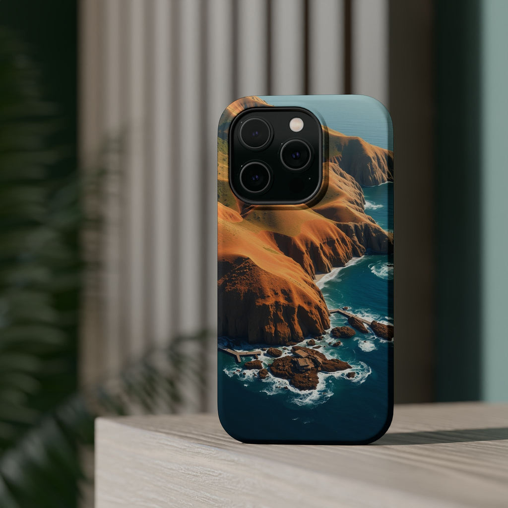 iPhone Mustard And Rust Hibiscus Coast Slim Everyday Designer Case · iPhone Case