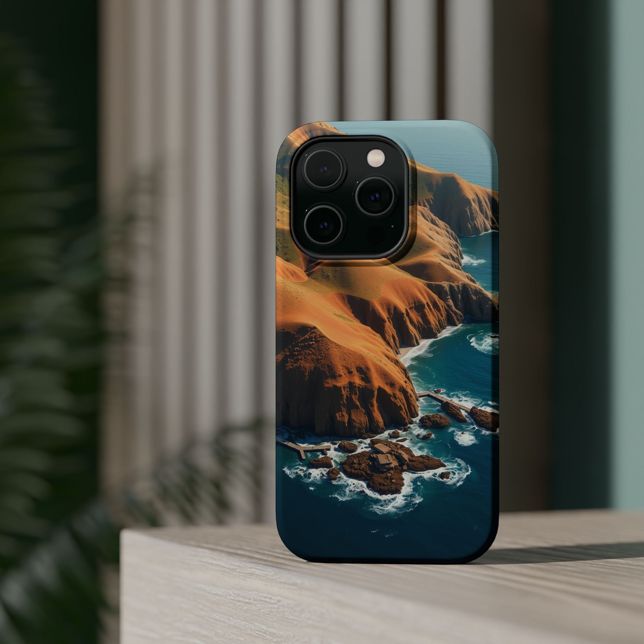 iPhone Mustard And Rust Hibiscus Coast Slim Everyday Designer Case · iPhone Case