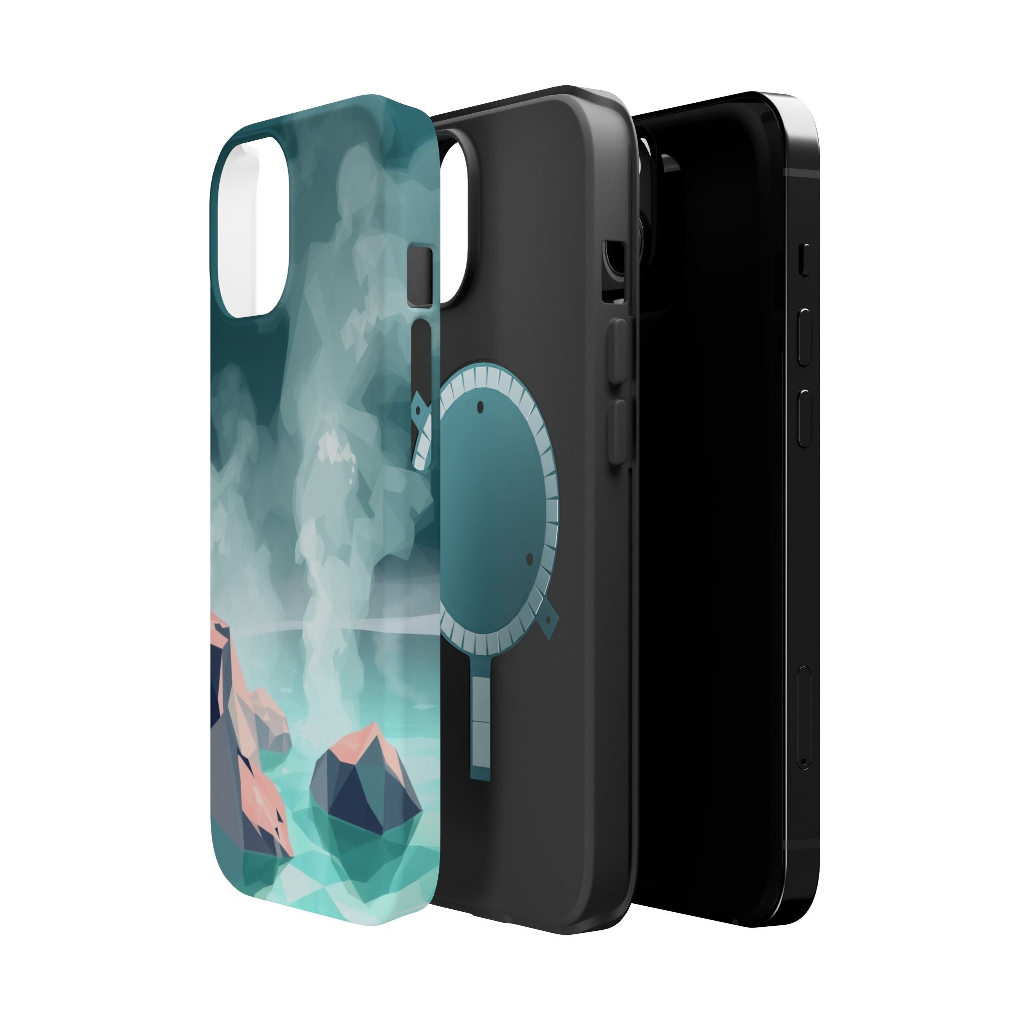 iPhone Mint And Blush Hot Spring Steam Slim Everyday iPhone 10 Designer · iPhone