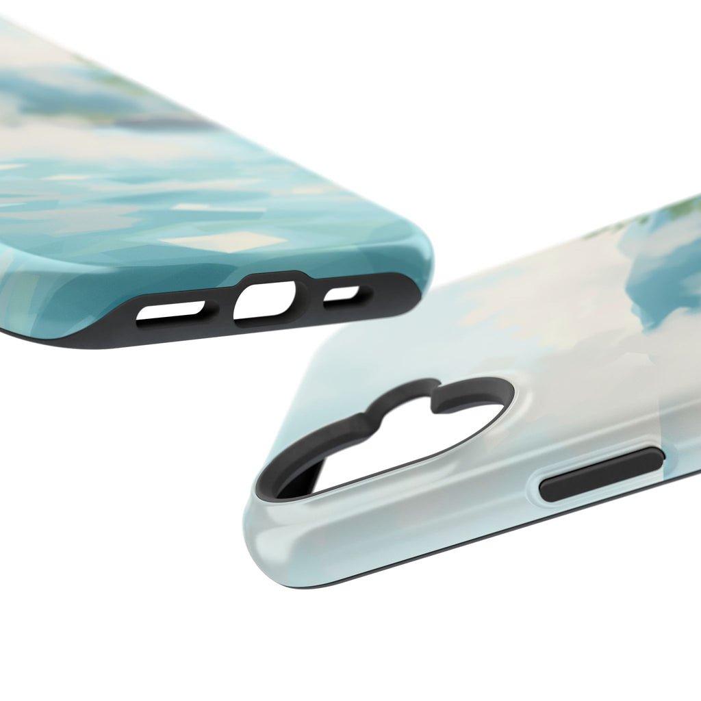 iPhone Mint And Blush Hot Spring Steam Slim Everyday Designer Case · iPhone Case