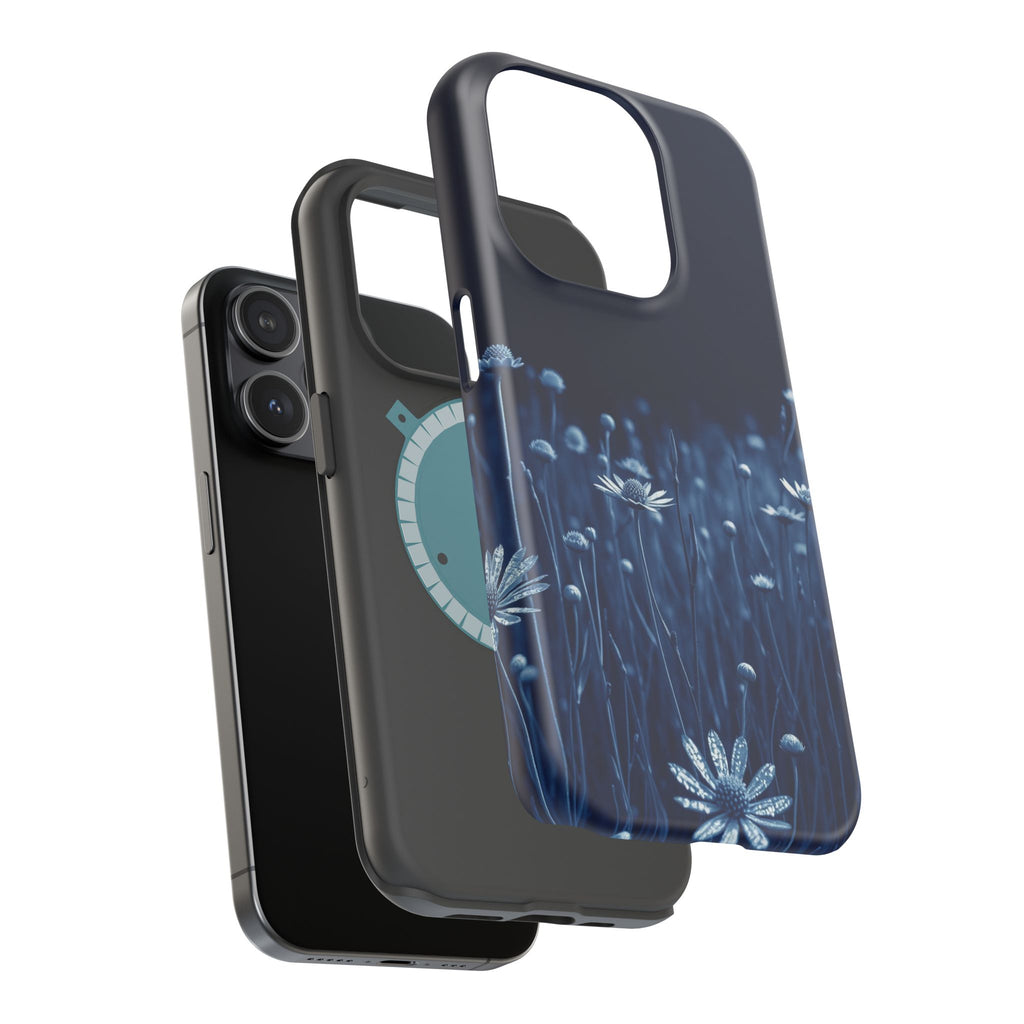 iPhone Midnight Blue And Silver Wildflower Field Clean iPhone Minimal · iPhone C