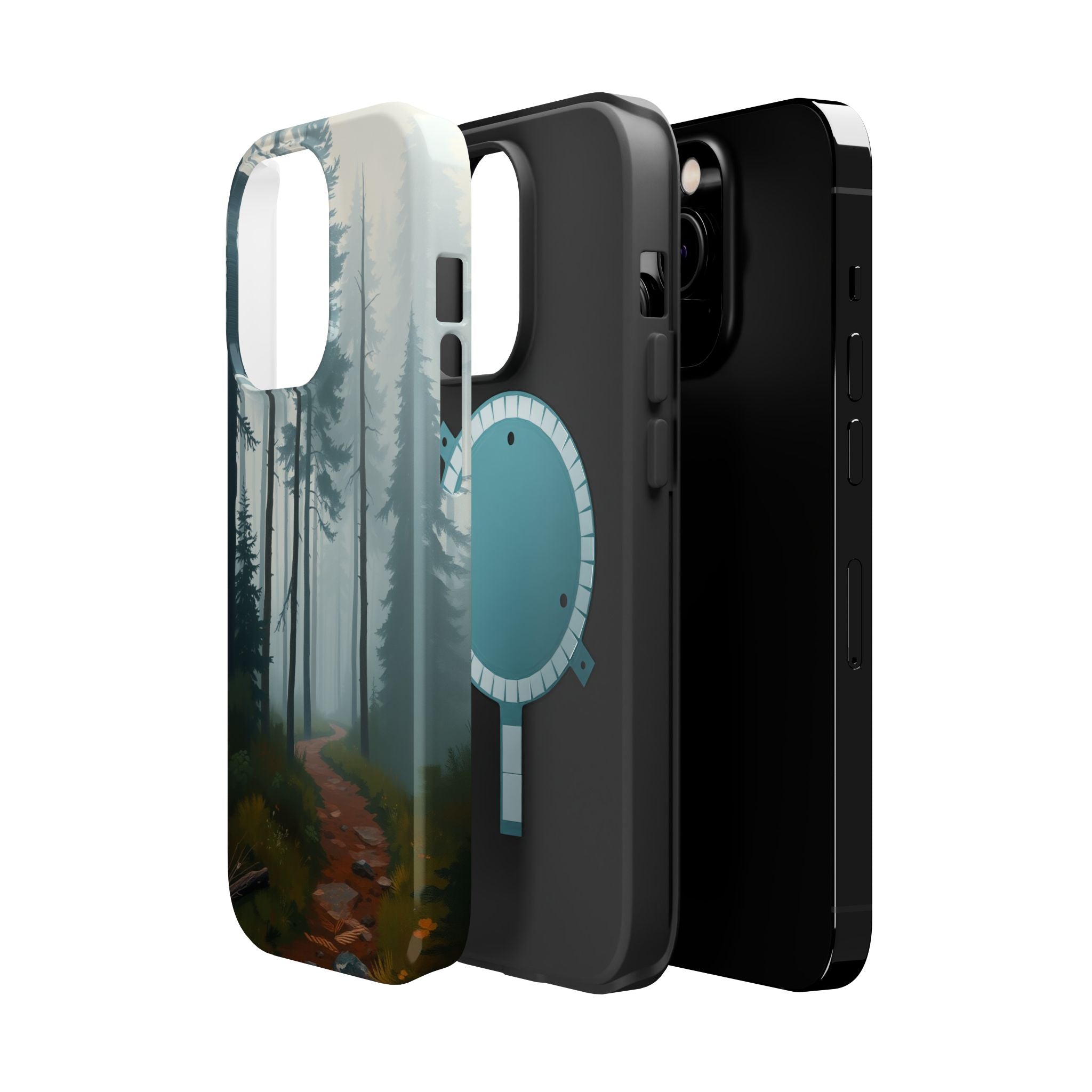 iPhone Serene Misty Forest Path Design Slim Everyday Designer Case · iPhone Case