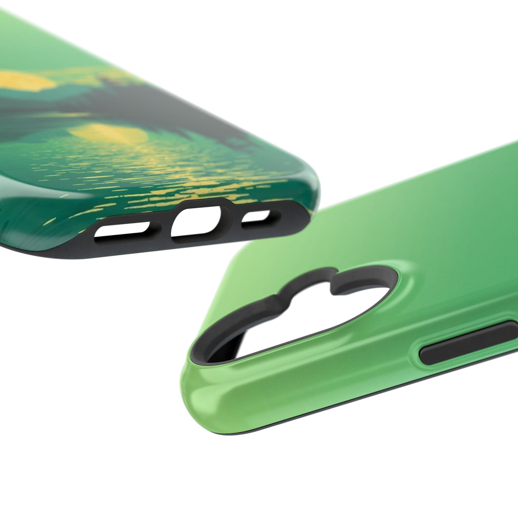 iPhone Lake at Twilight Risograph Print Slim Everyday iPhone Designer · iPhone C