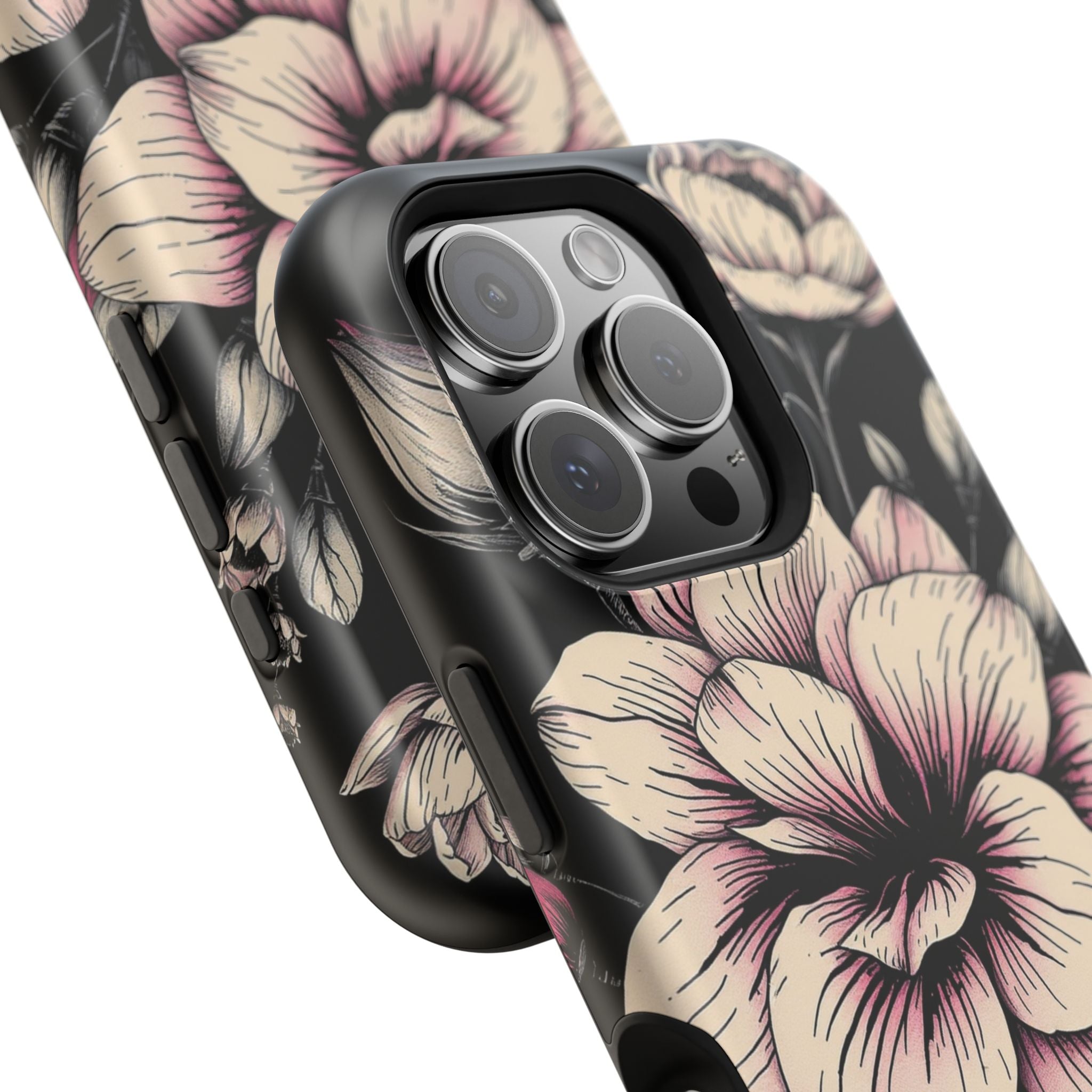 iPhone Floral Dark Academia Gothic Ink Slim Everyday Designer Case · iPhone Case