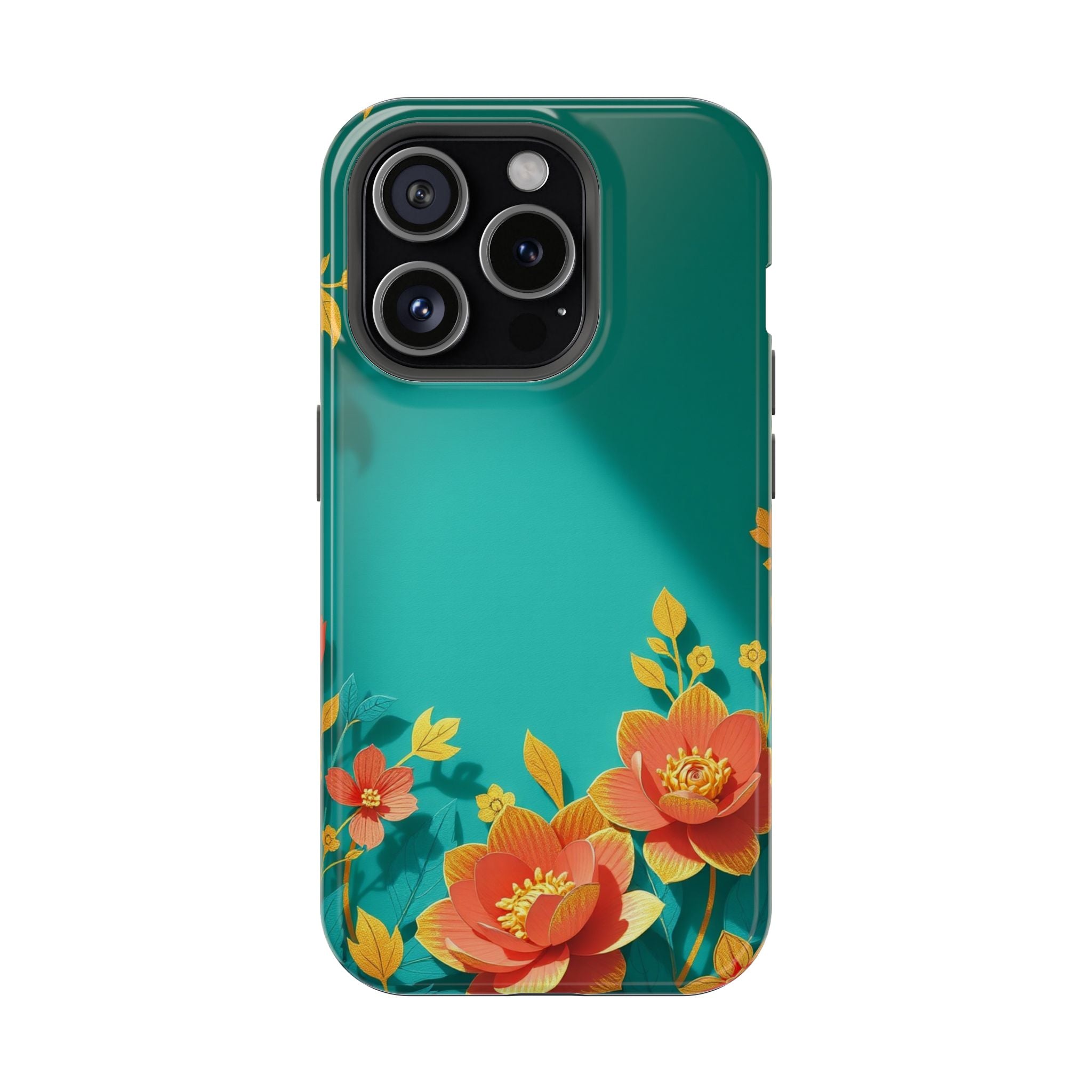 iPhone Floral Gold Foil Paper Cut Art Slim Everyday Designer Case · iPhone Case