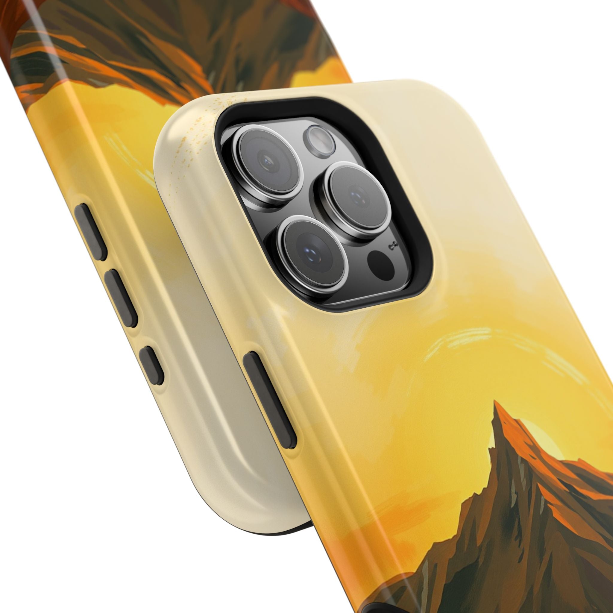 iPhone Mustard And Rust Mountain at Sunrise Slim iPhone Everyday · iPhone Case