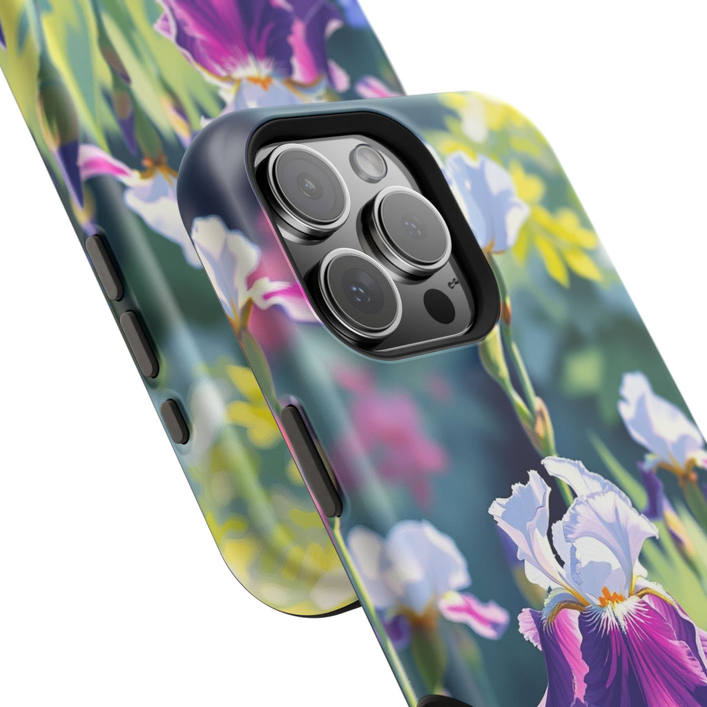 iPhone Vibrant Iris Garden Design Bold Modern Everyday Snap Case · iPhone Case