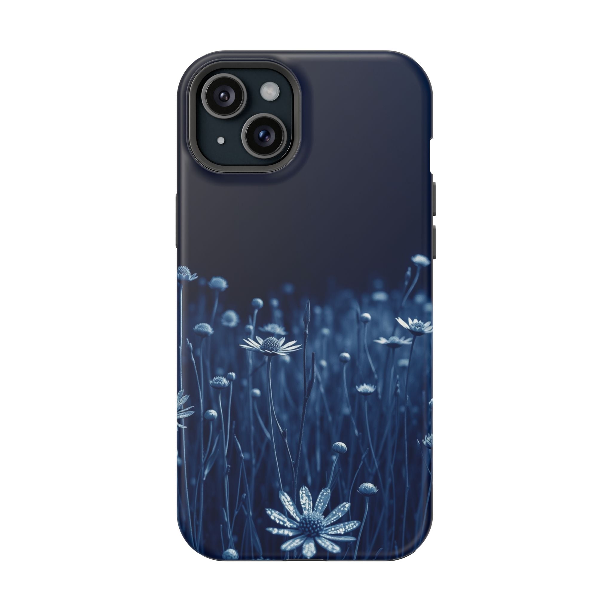 iPhone Midnight Blue And Silver Wildflower Field Clean iPhone Minimal · iPhone C