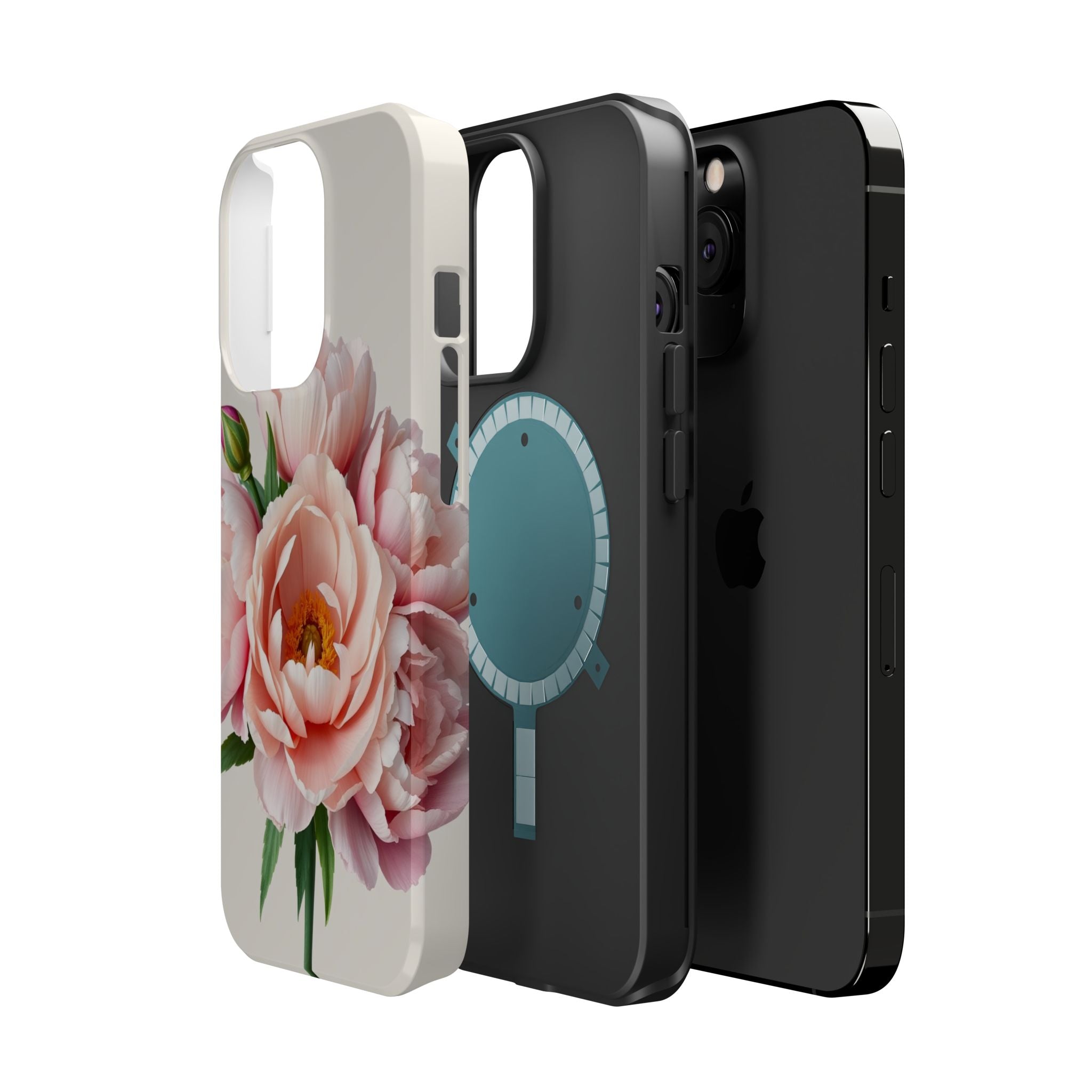 iPhone Serene Peony Bouquet Design Bold Modern Everyday Snap Case · iPhone Case