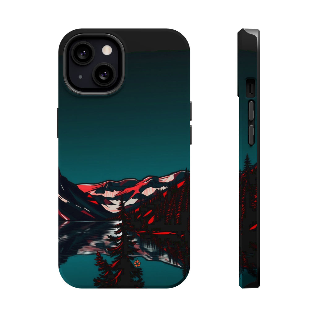 iPhone Black And Crimson Glacier Lake Slim Everyday Designer Case · iPhone Case