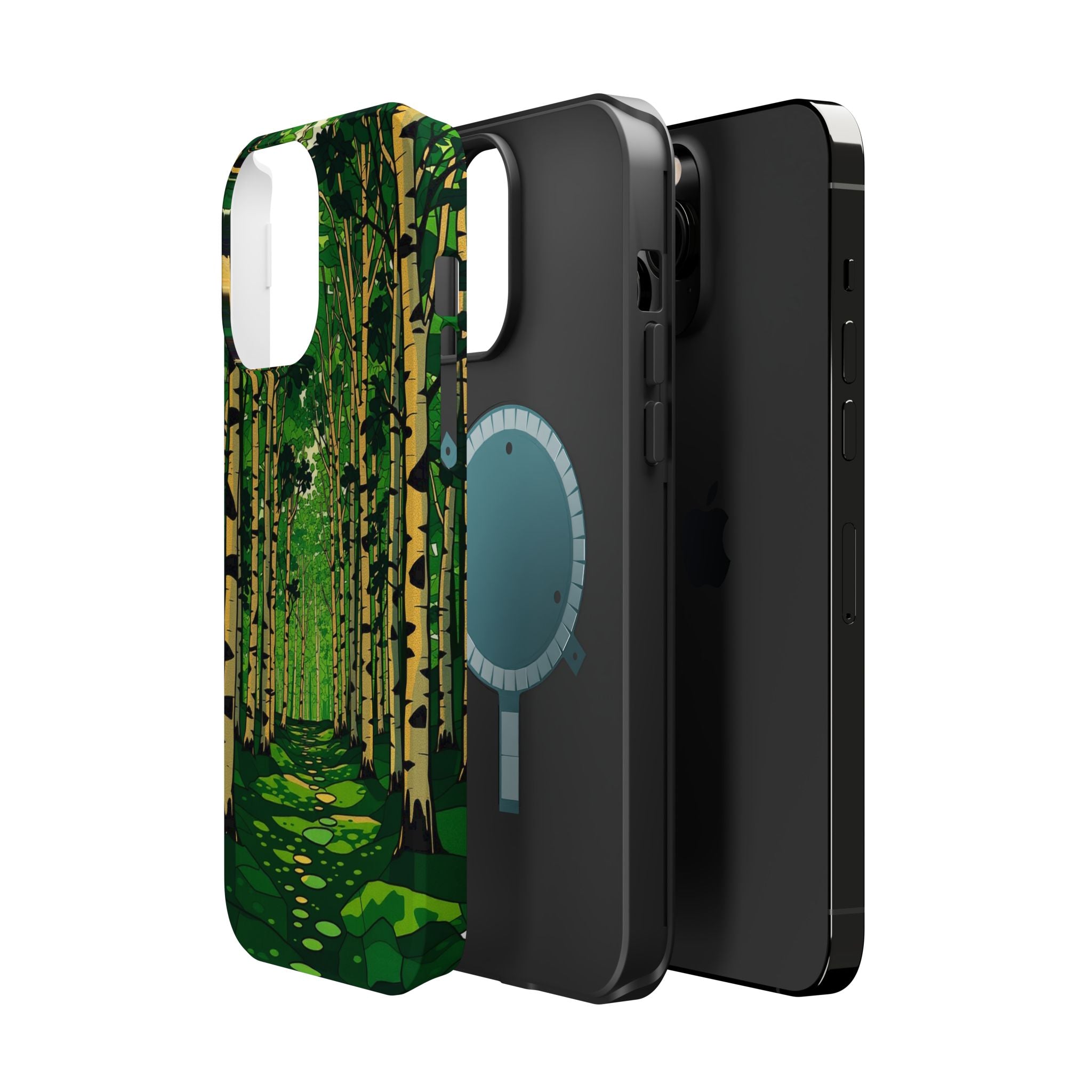 iPhone Emerald Green And Gold Birch Grove Slim iPhone Everyday Designer · iPhone