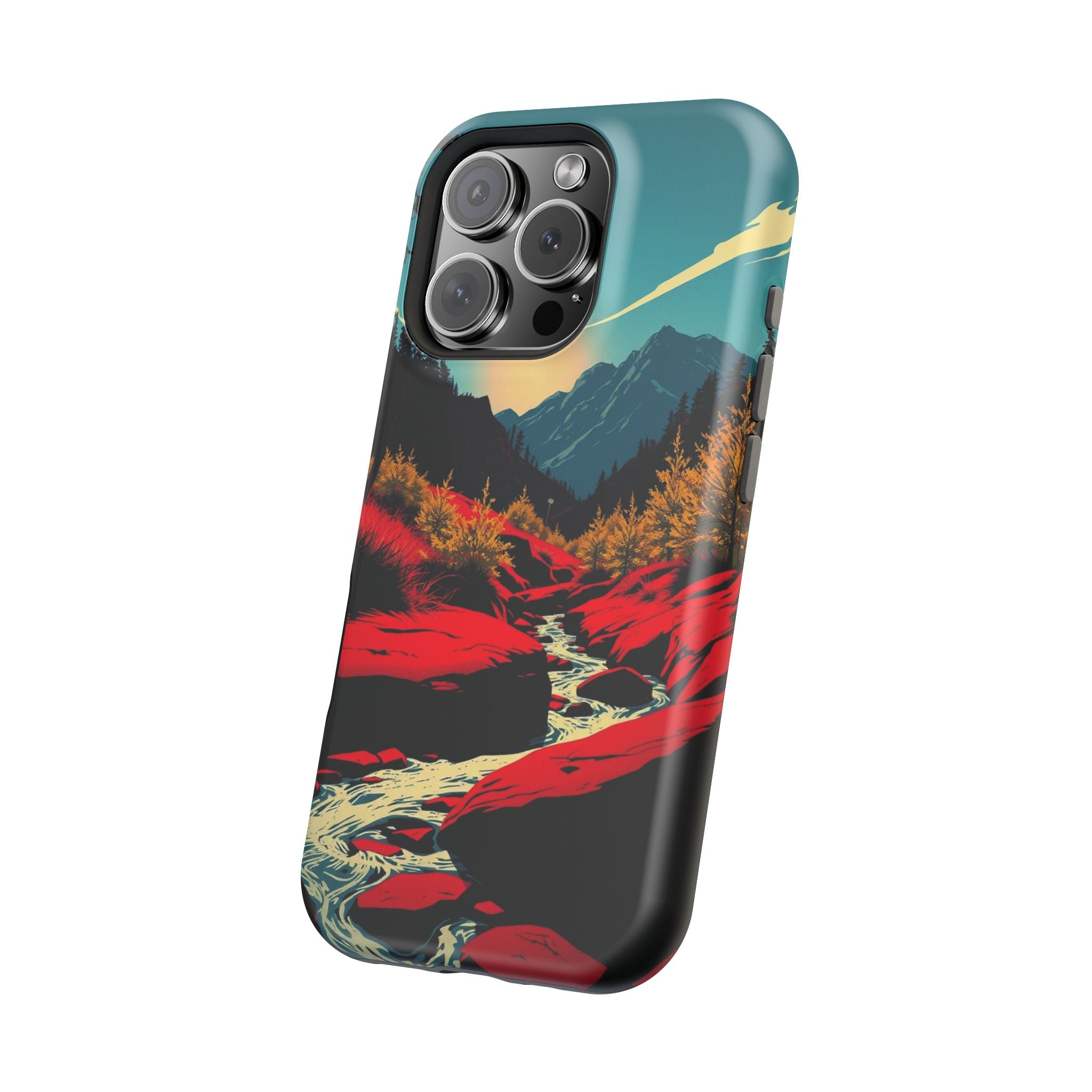 iPhone Earthy Spring Creek Design Bold Modern Everyday Snap Case · iPhone Case