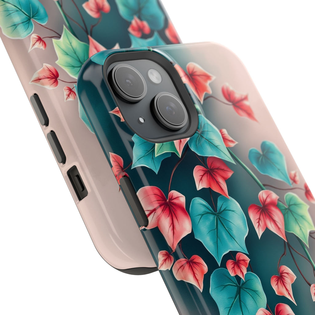 iPhone Art Nouveau Vine Teal And Coral Slim Snap Case · iPhone Case