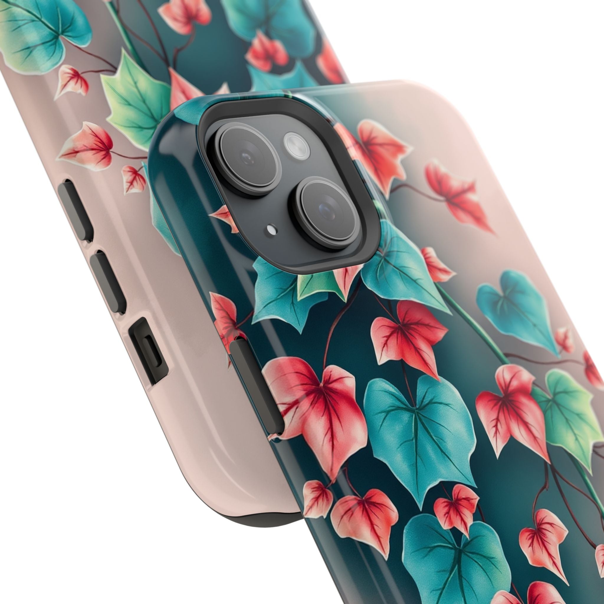 iPhone Art Nouveau Vine Teal And Coral Slim Snap Case · iPhone Case
