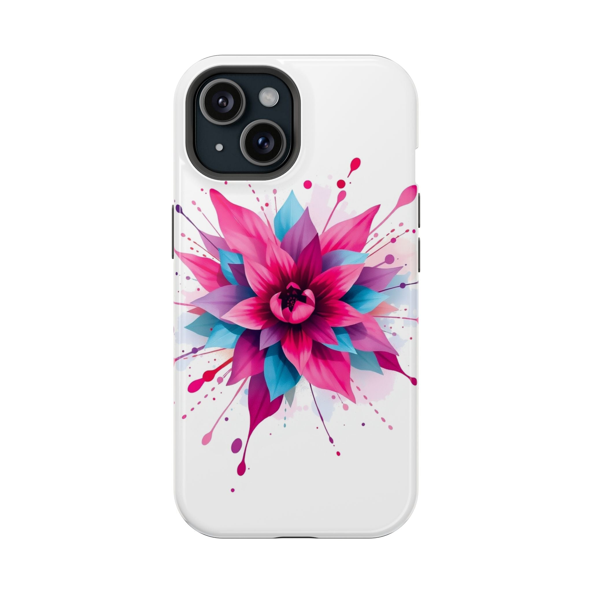 iPhone Floral Watercolor Splash Electric Art Slim iPhone Everyday · iPhone Case