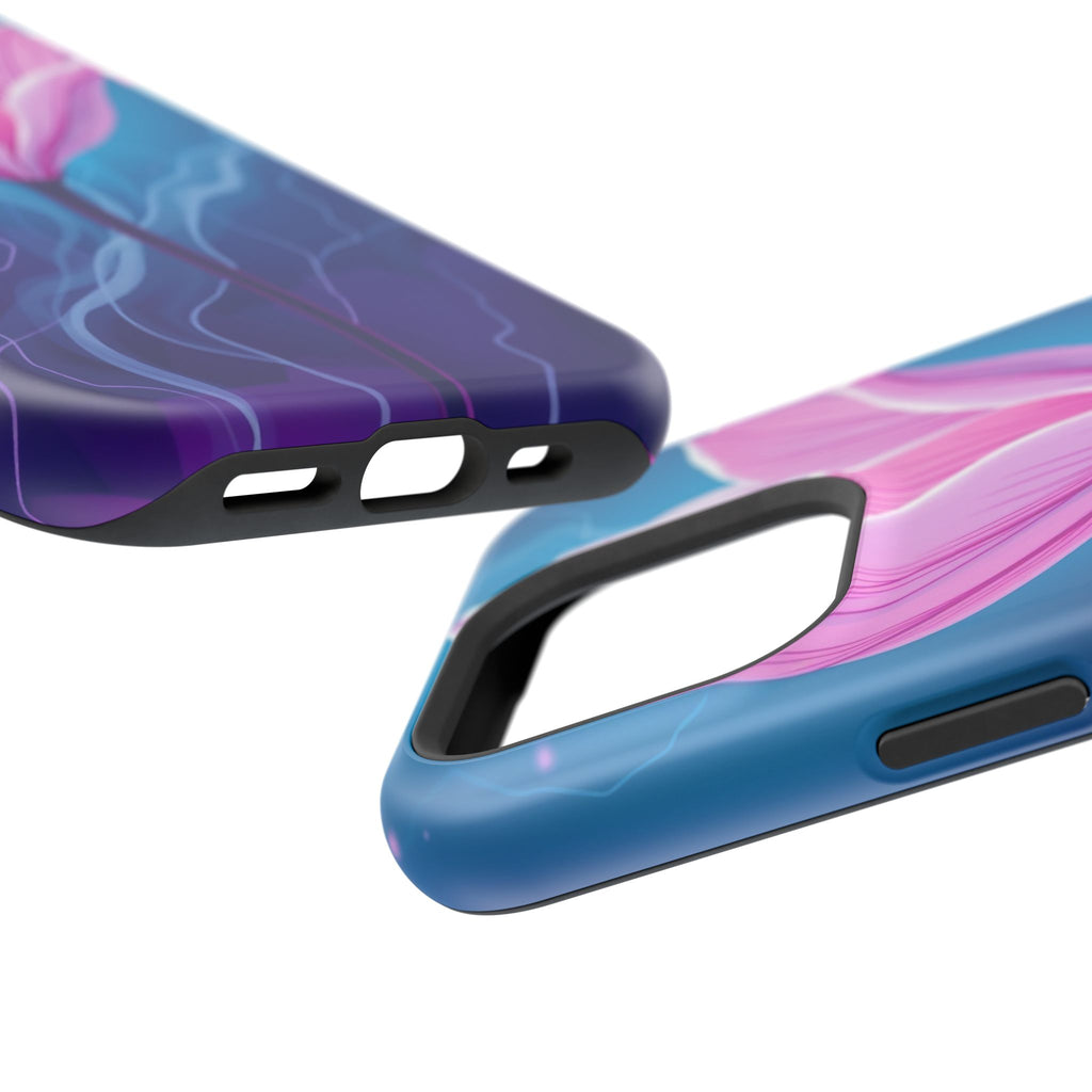 iPhone Cyan And Magenta Petal Storm Slim Everyday Designer Case · iPhone Case