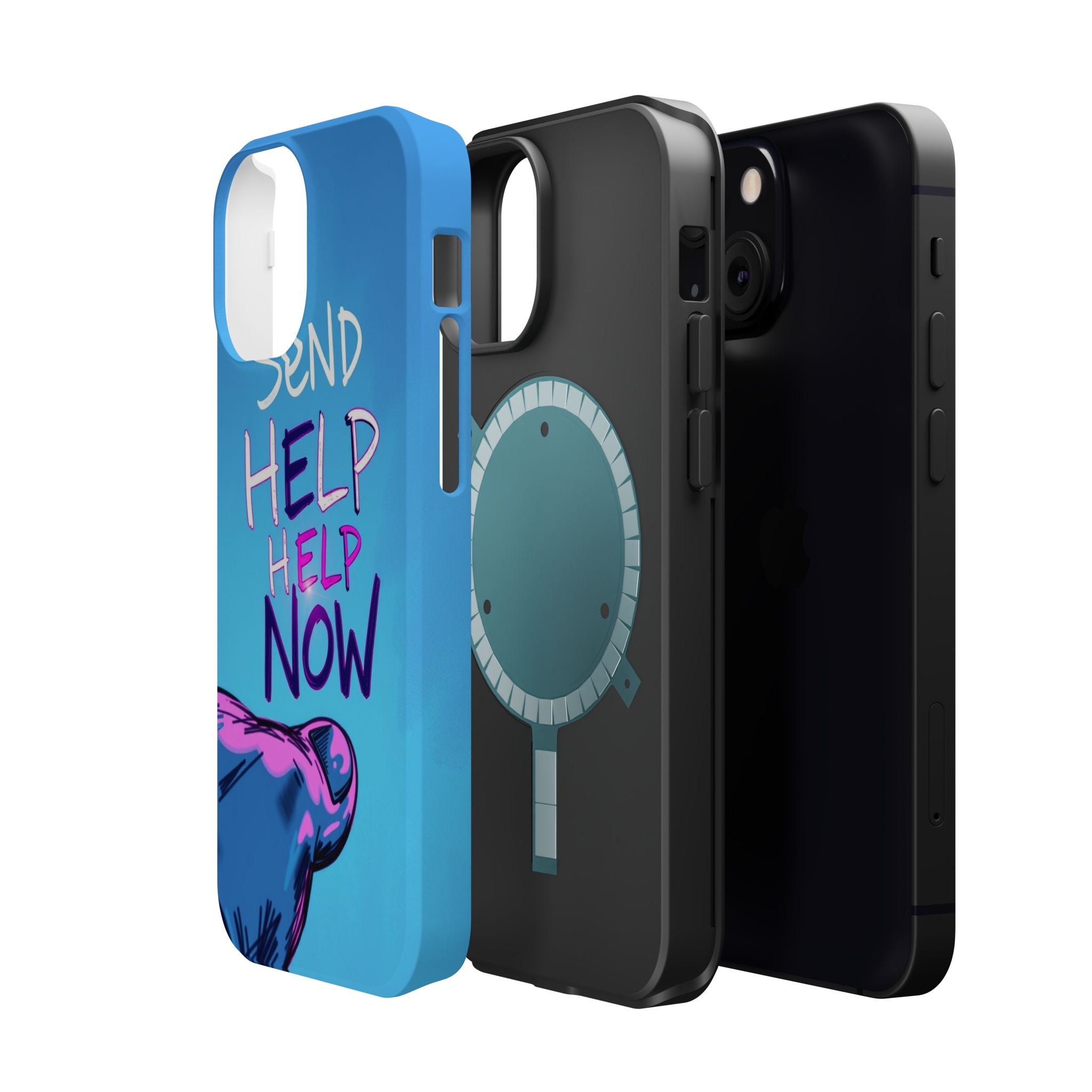 iPhone Radiant Send Help Now Design Slim Everyday Designer Case · iPhone Case