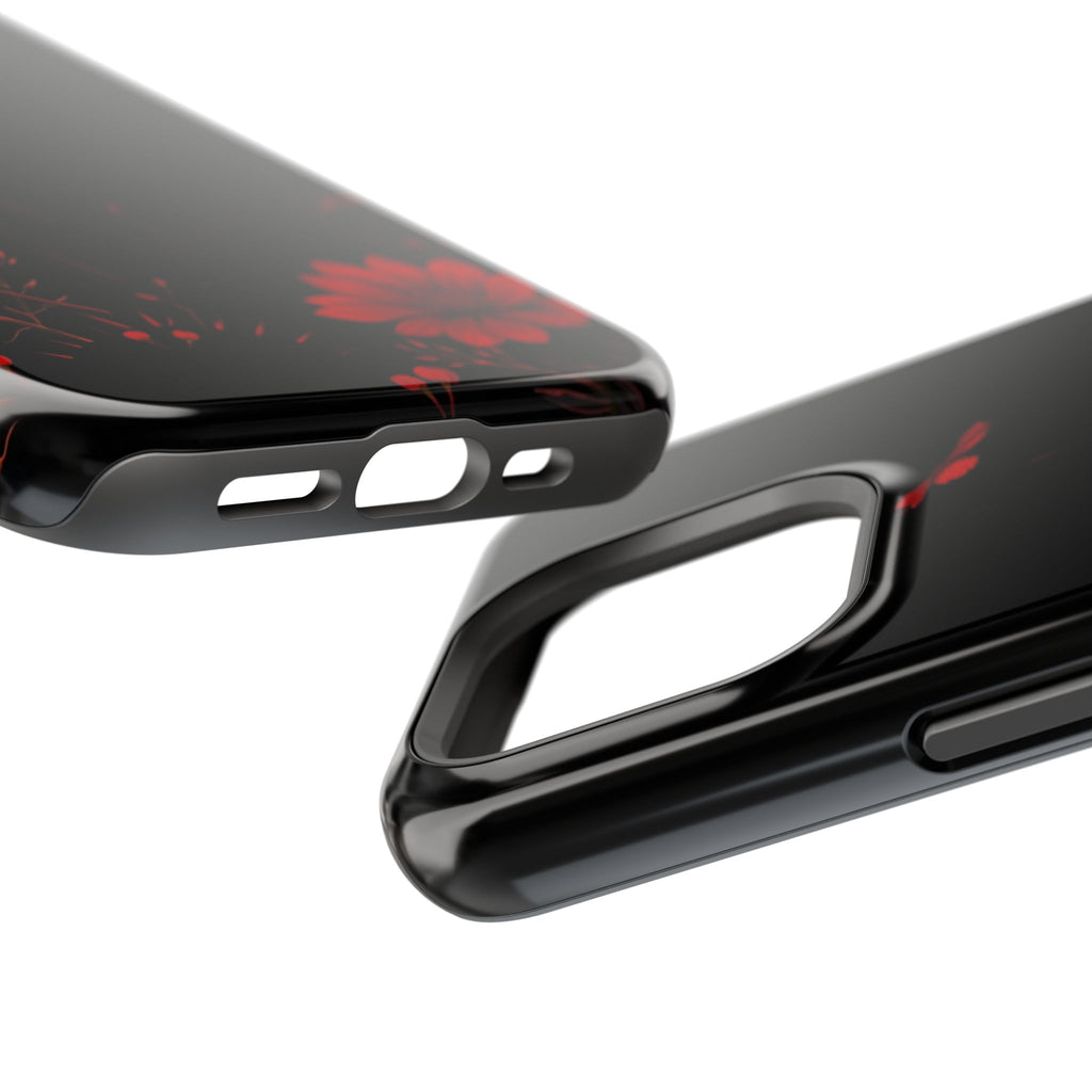 iPhone Black And Crimson Desert Flower Slim Everyday Designer Case · iPhone Case