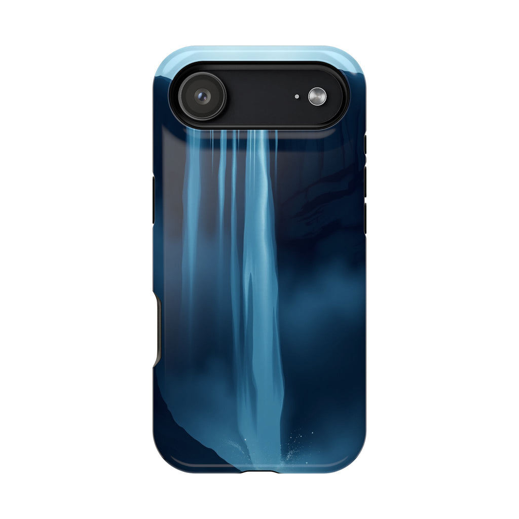 iPhone Midnight Blue And Silver Waterfall Mist Soft iPhone Finish · iPhone Case