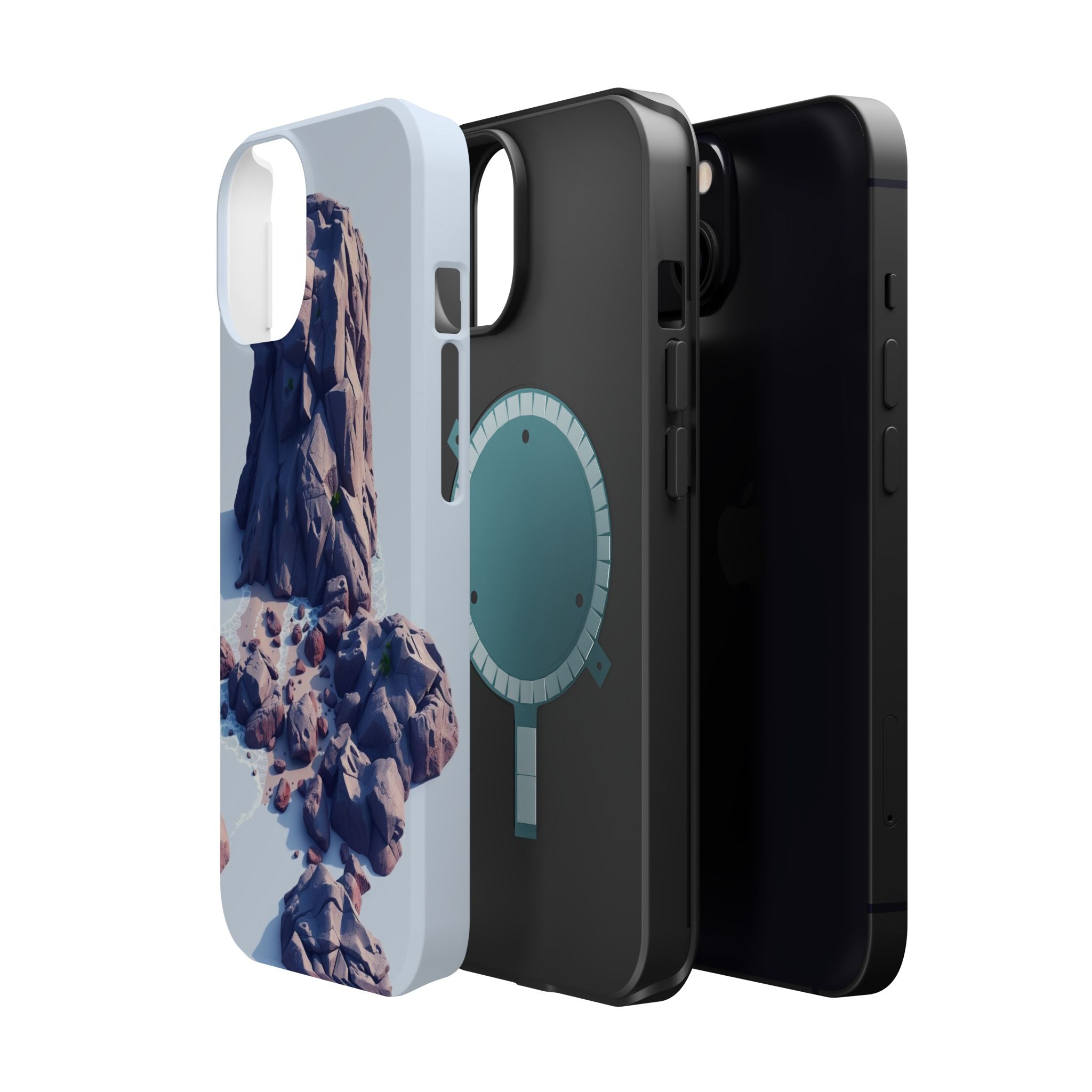 iPhone Indigo And Violet Pebble Beach Slim Everyday Designer Case · iPhone Case