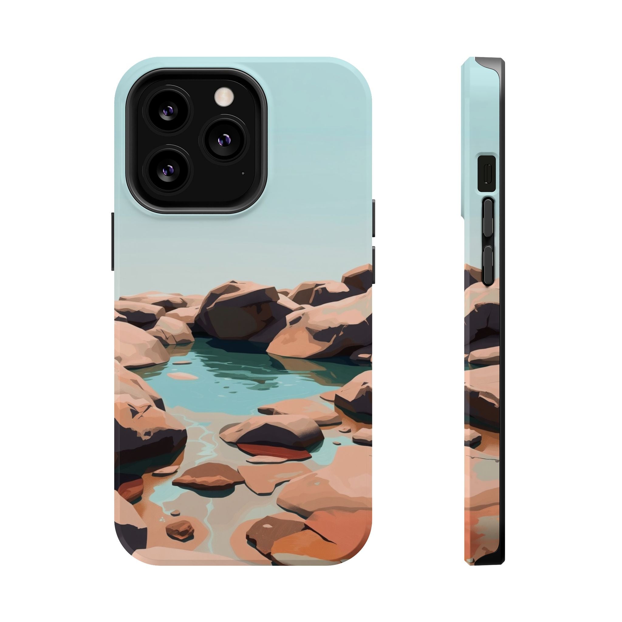 iPhone Tidal Pool Oil Painting Impressionist Slim iPhone Everyday · iPhone Case