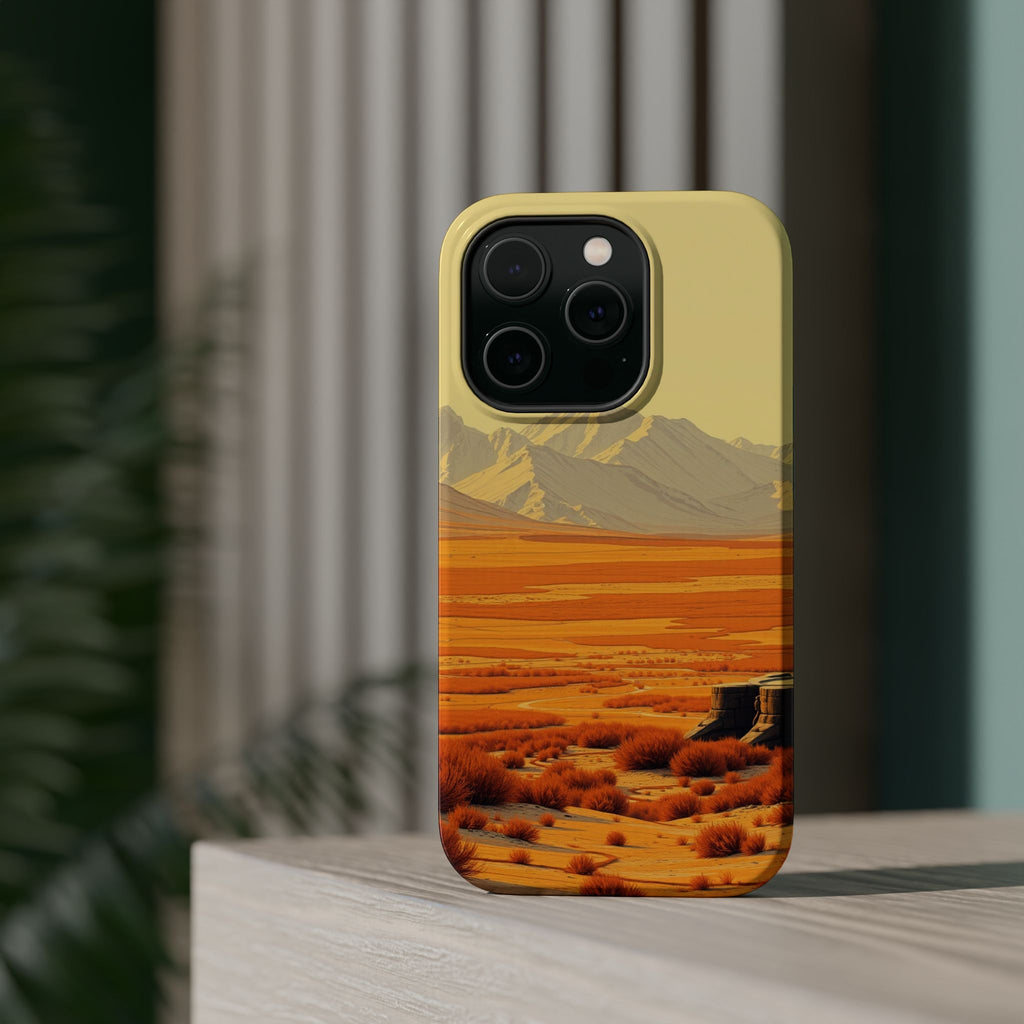iPhone Mustard And Rust Tundra Expanse Slim Everyday Designer Case · iPhone Case