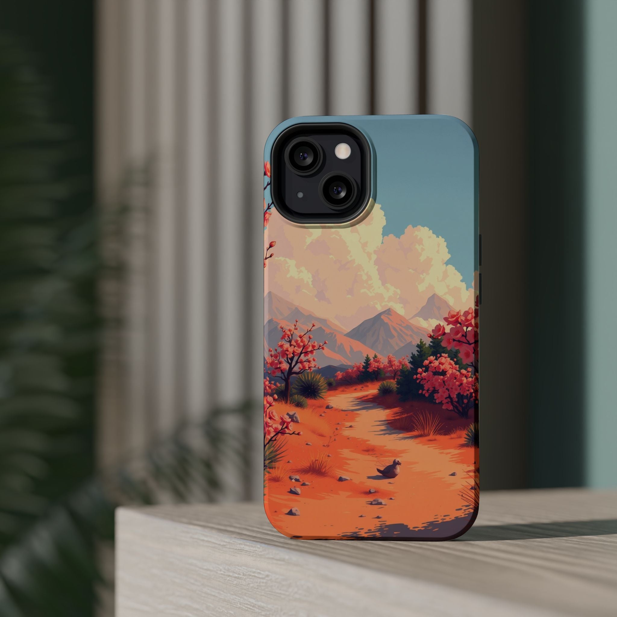 iPhone Burnt Orange And Sand Blossom Trail Slim iPhone Everyday · iPhone Case