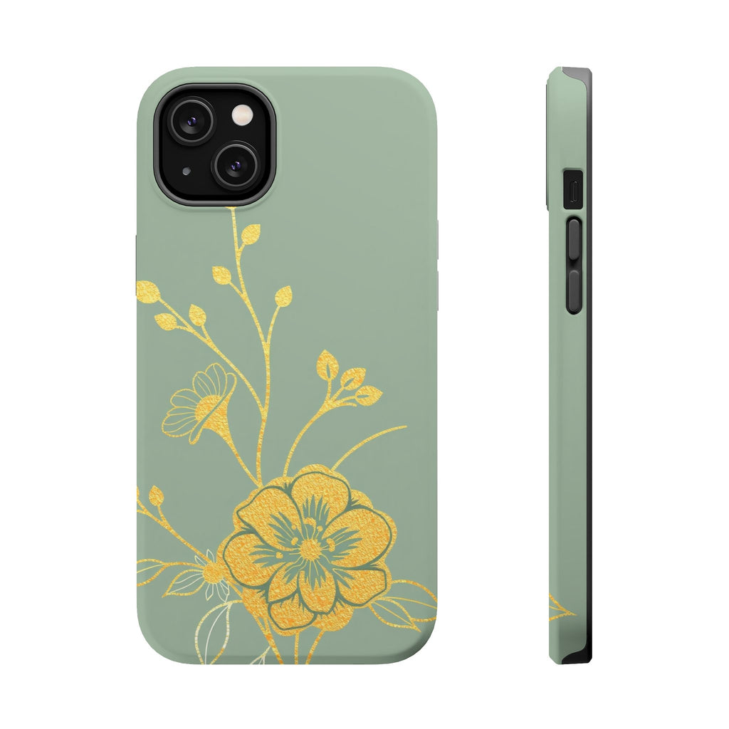 iPhone Floral Gold Foil Cinematic Art Slim Everyday Designer Case · iPhone Case