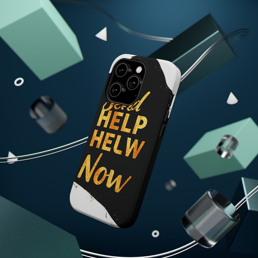 iPhone Send Help Now Enchanted Art Bold Modern Everyday Snap Case · iPhone Case