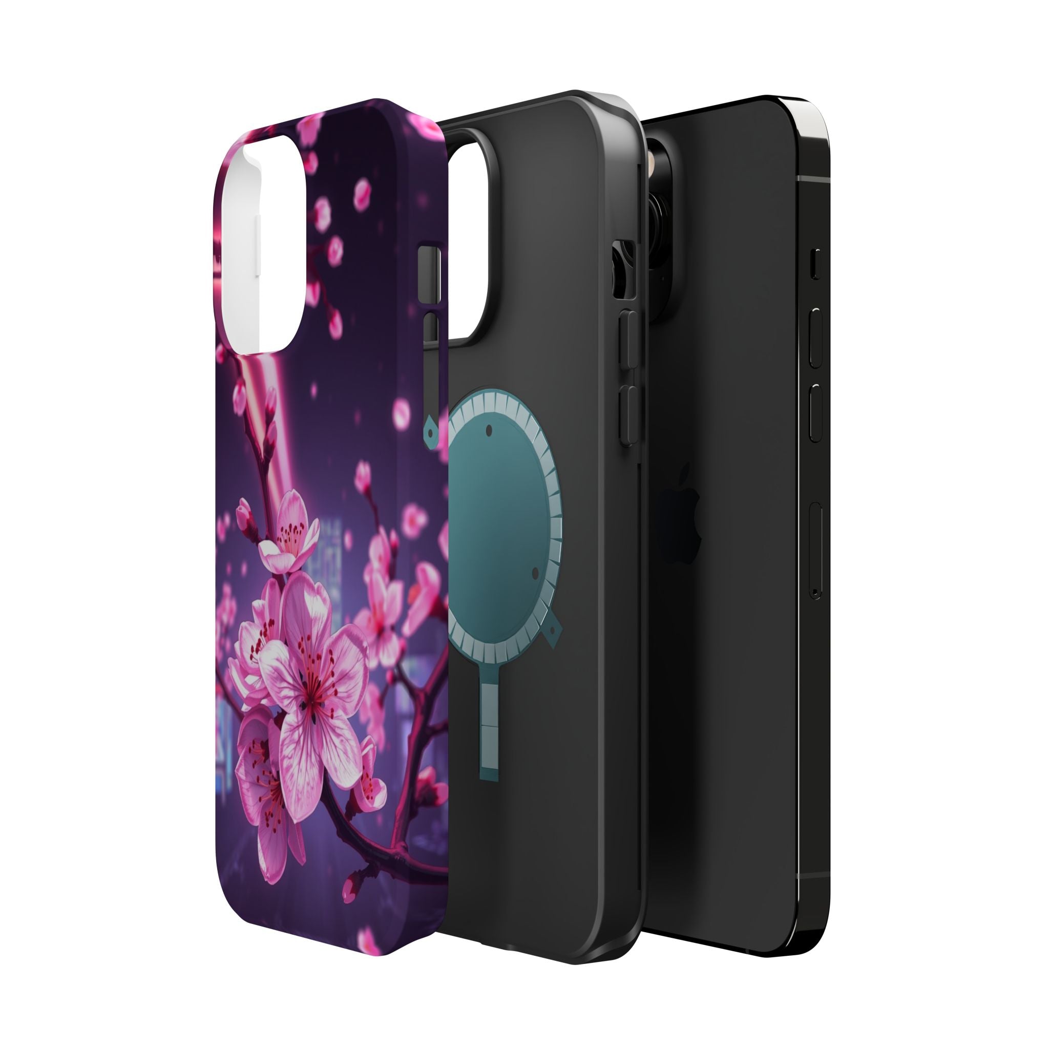 iPhone Cherry Blossom Electric Art Bold Modern Everyday Snap Case · iPhone Case