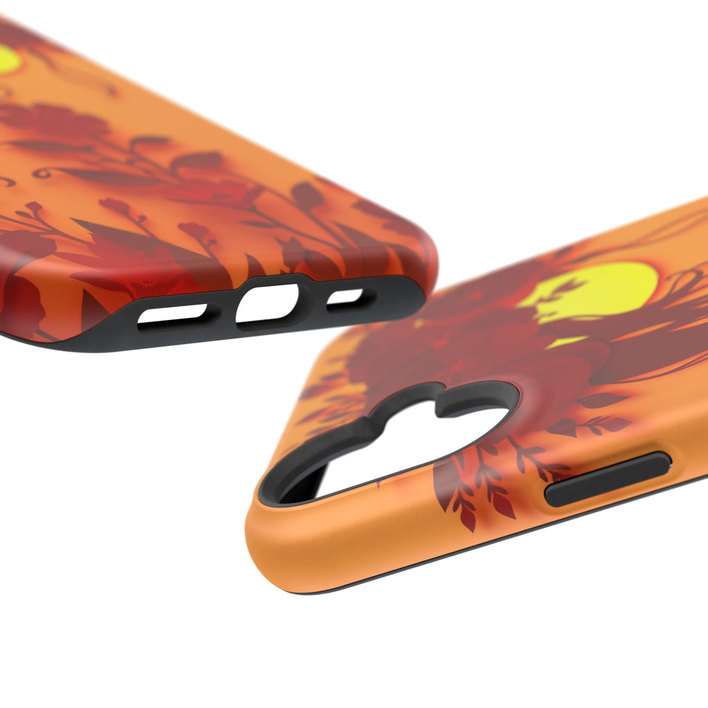 iPhone Sunset Amber And Peach Floral Crown Slim iPhone Everyday · iPhone Case