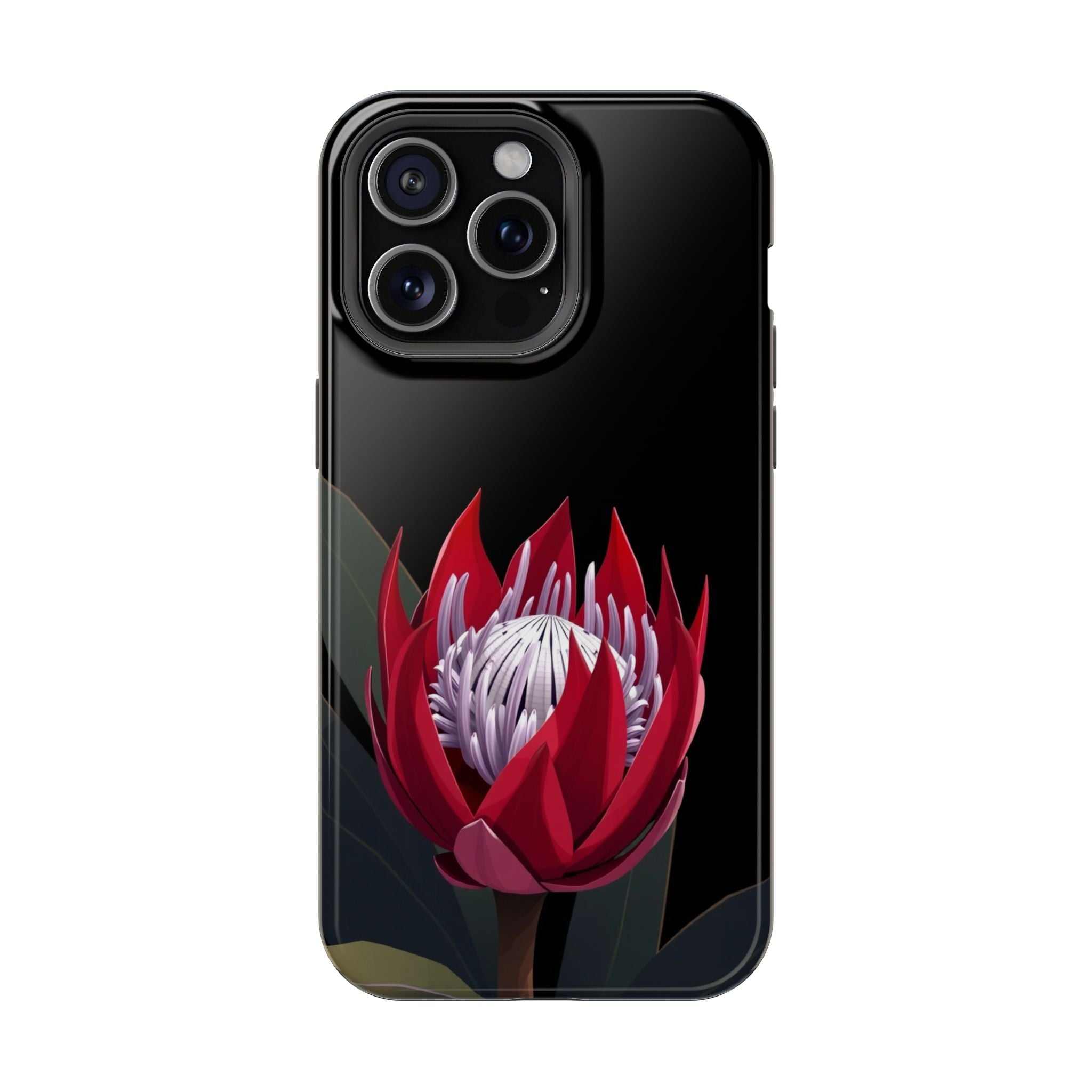 iPhone Black And Crimson Protea Bold Slim Everyday Designer Case · iPhone Case