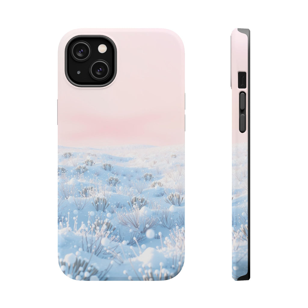 iPhone Mint And Blush Snow Field Bold Modern Everyday Snap Case · iPhone Case
