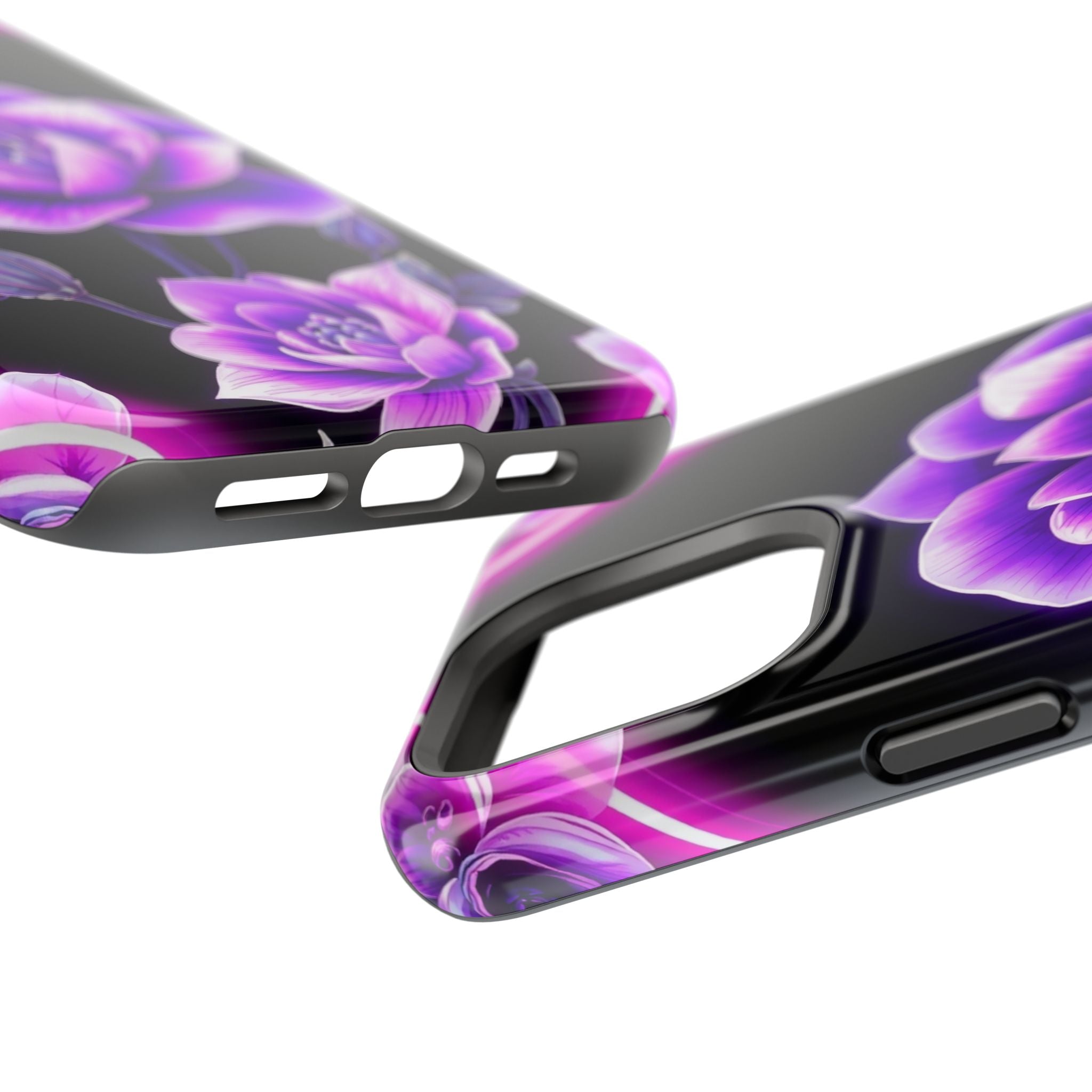 iPhone Floral Ombre Neon Cyberpunk Bold Modern Everyday Snap Case · iPhone Case