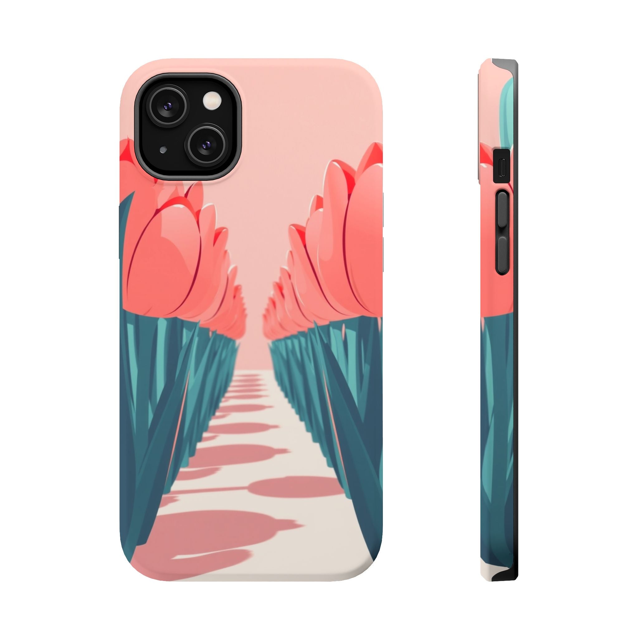 iPhone Tulip Row Pastel Kawaii Slim Everyday Designer Case · iPhone Case