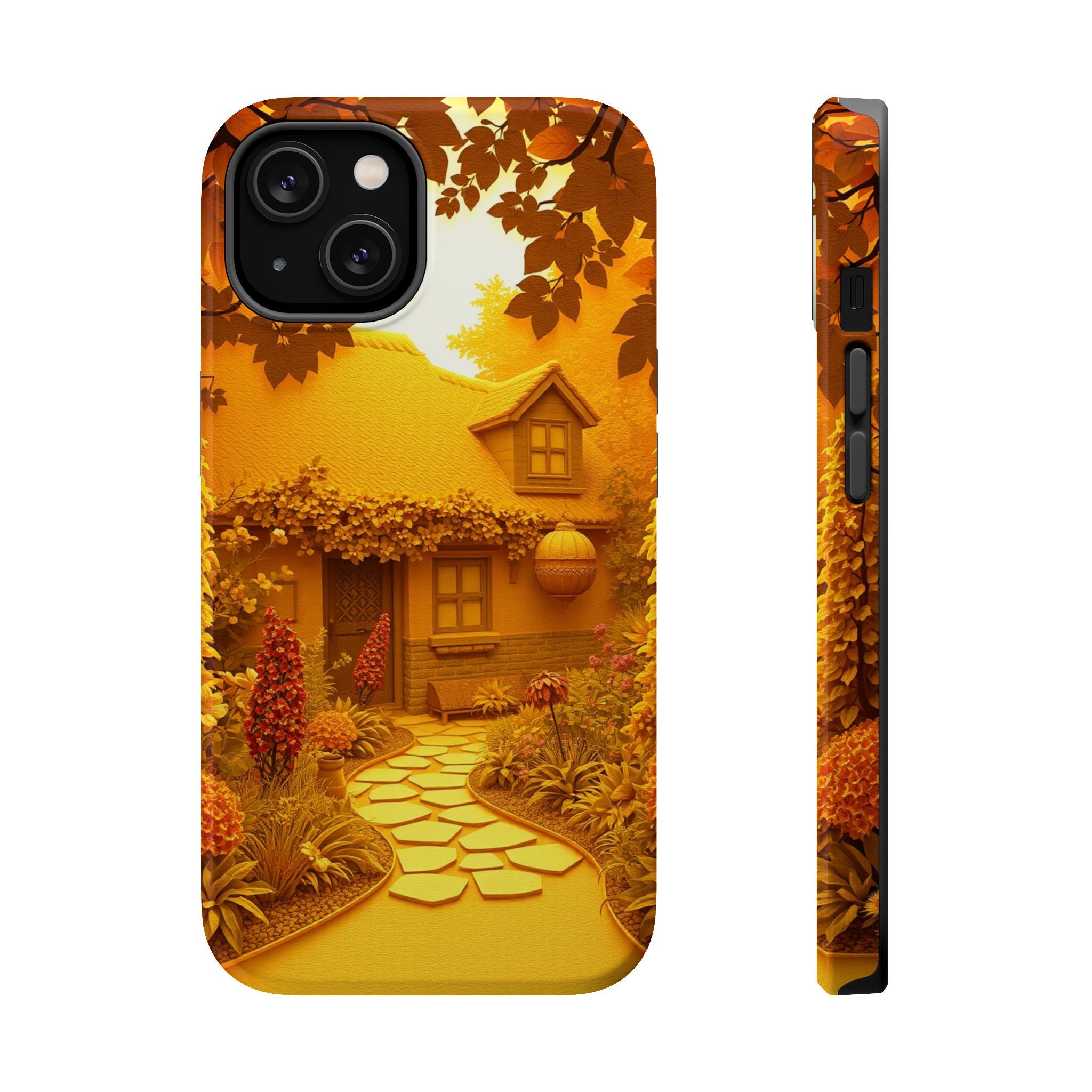 iPhone Vibrant Cottage Garden Design Slim Everyday Designer Case · iPhone Case