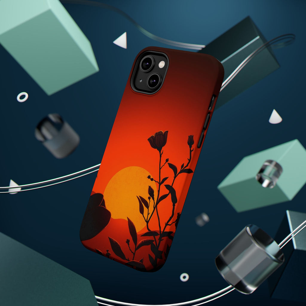 iPhone Bloom and Leaf Dark Gothic Ink Slim Everyday Designer Case · iPhone Case