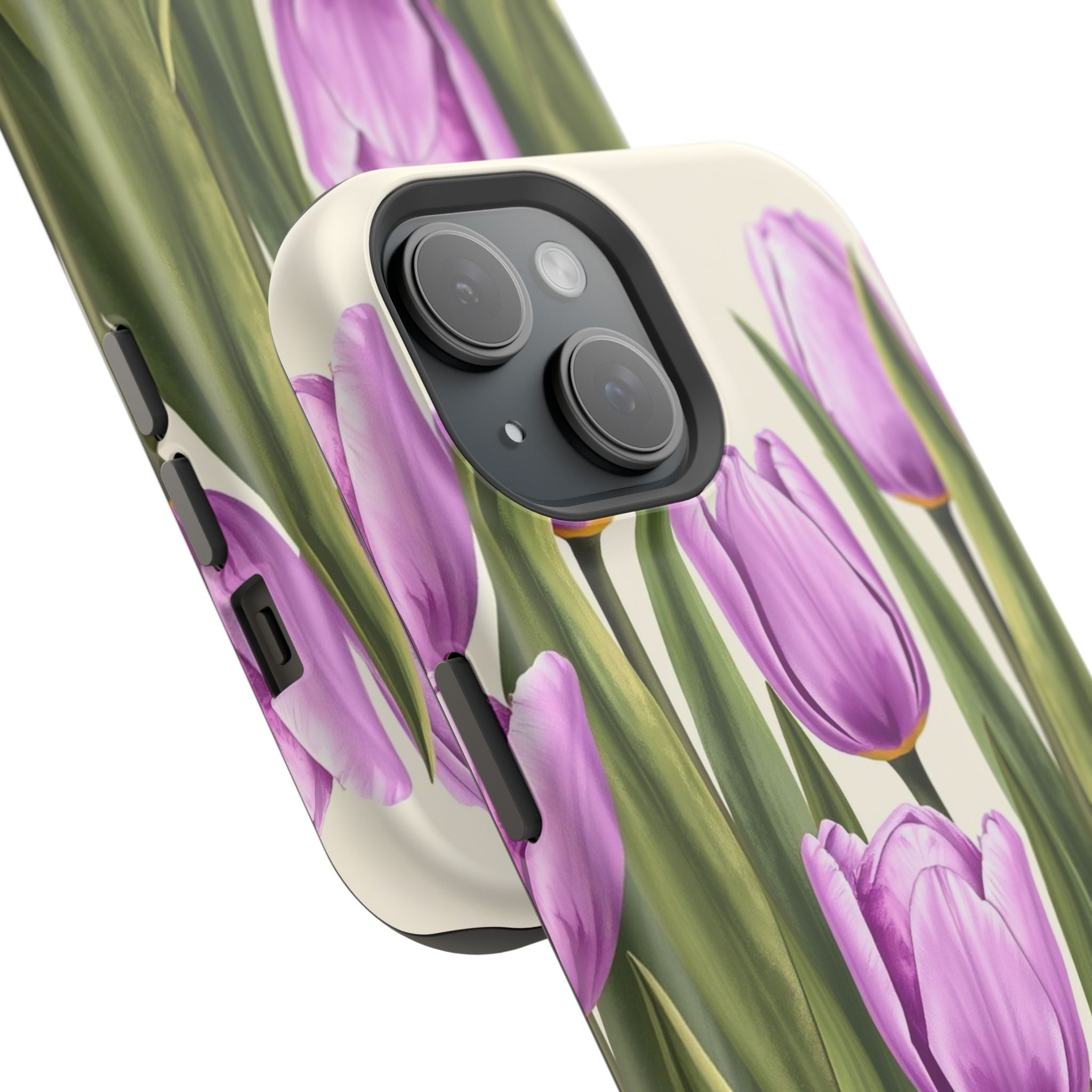 iPhone Tulip Row Electric Art 14 Bold Modern Everyday Snap Case · iPhone Case