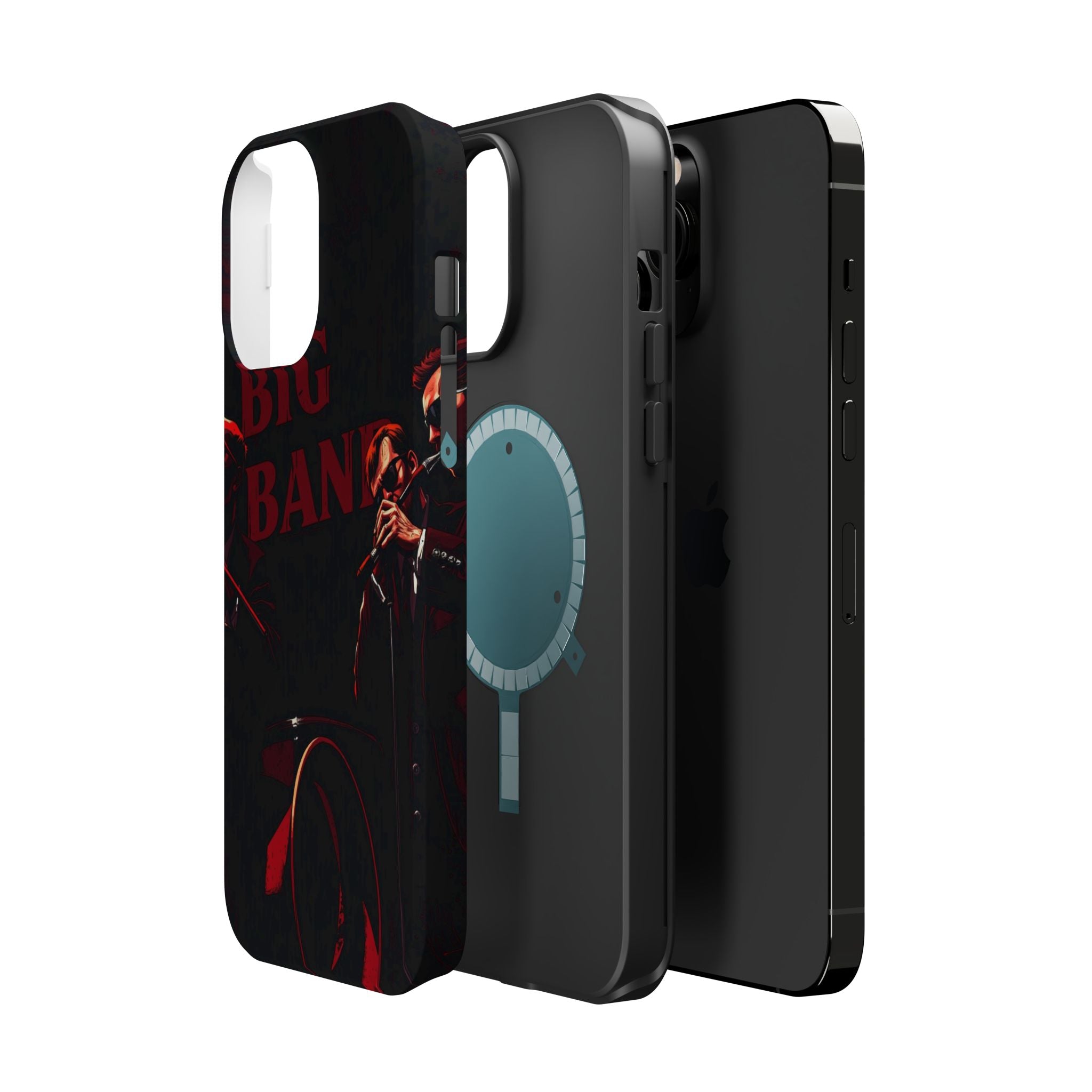 iPhone Black And Crimson Big Band Era Slim Everyday Designer Case · iPhone Case
