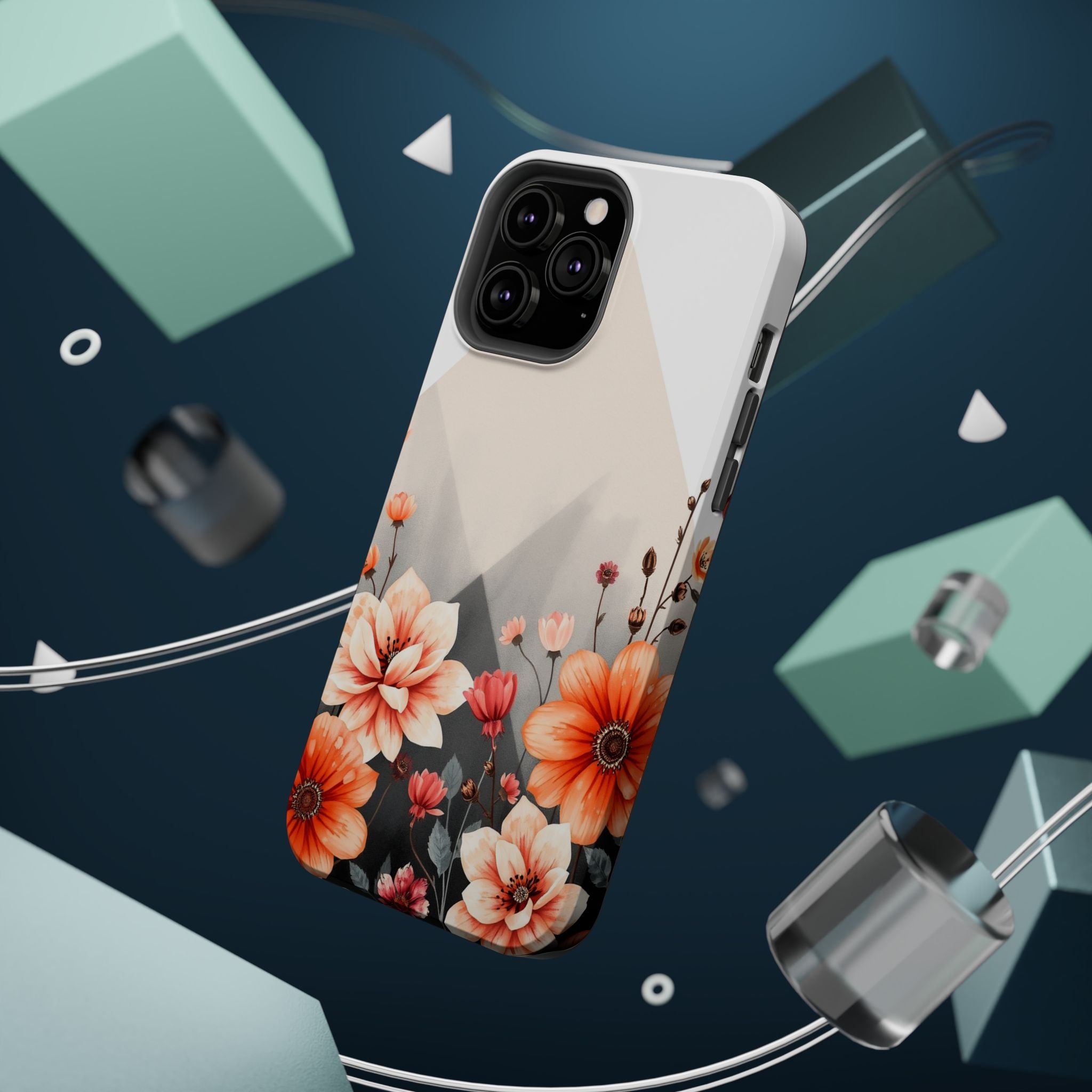 iPhone Floral Geometric Vibrant Design Slim Snap Case · iPhone Case